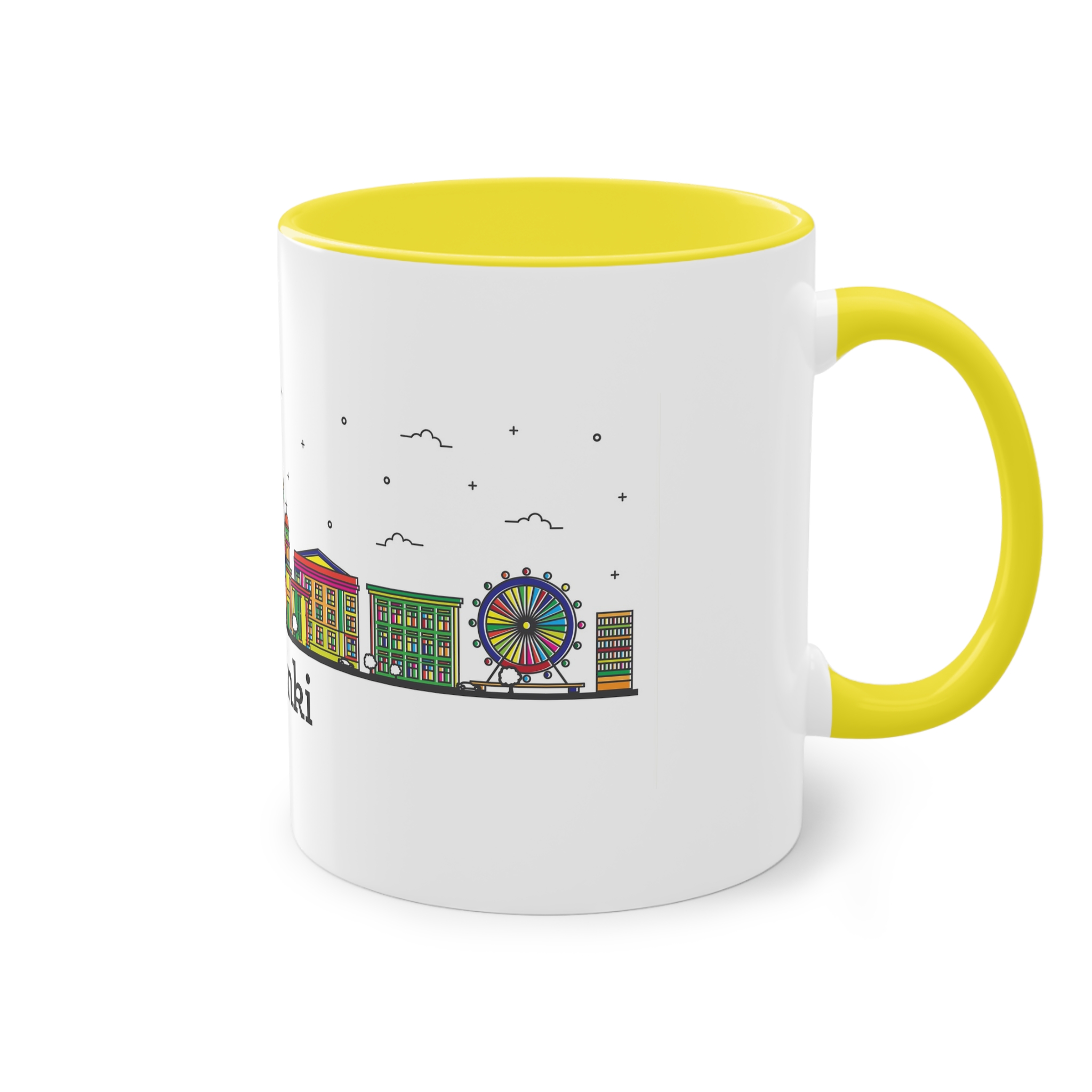 Helsinki Outline Bold Color Two Tone Coffee Mug 11oz - Image 24
