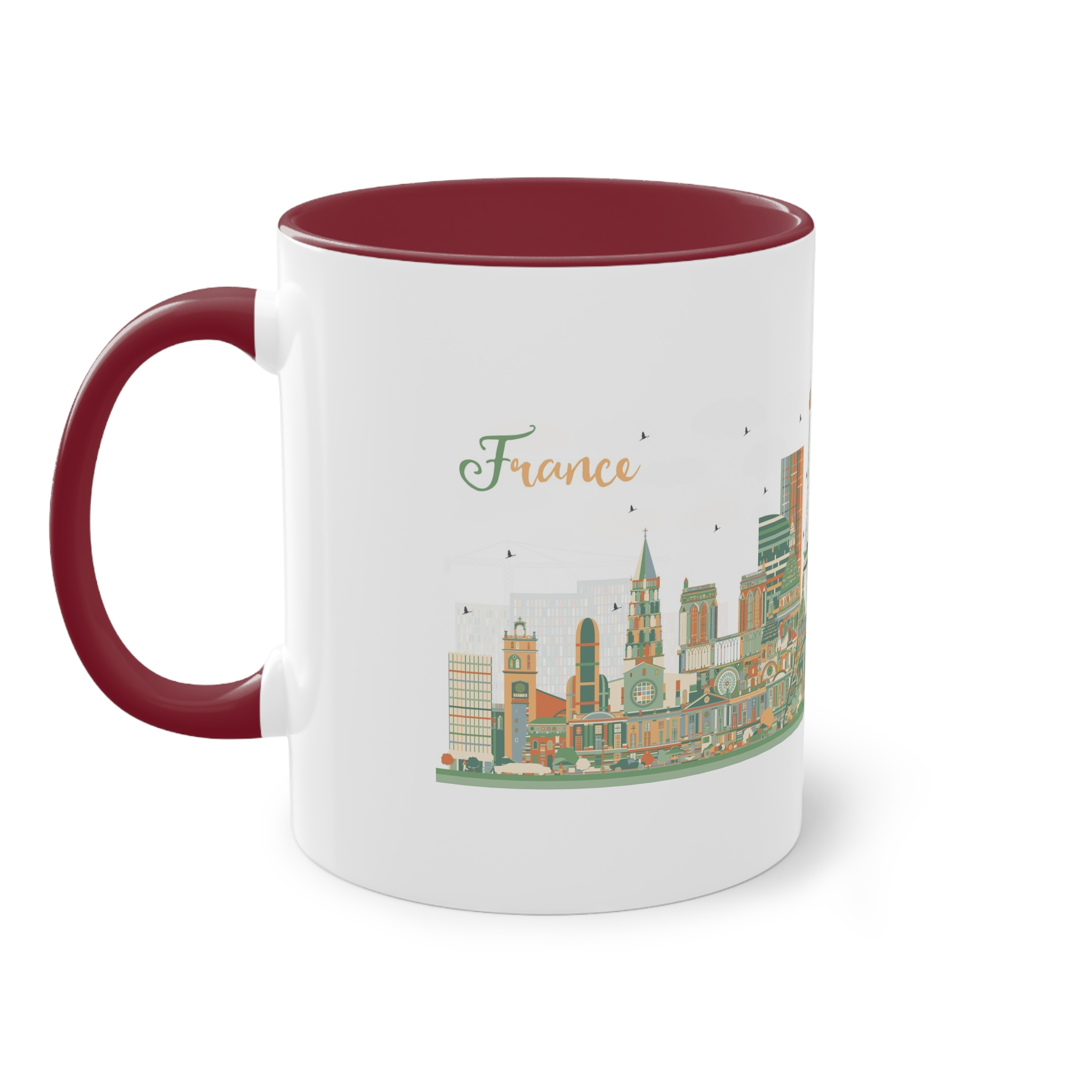 France Ver 1 Two Tone Coffee Mug 11oz - Image 7