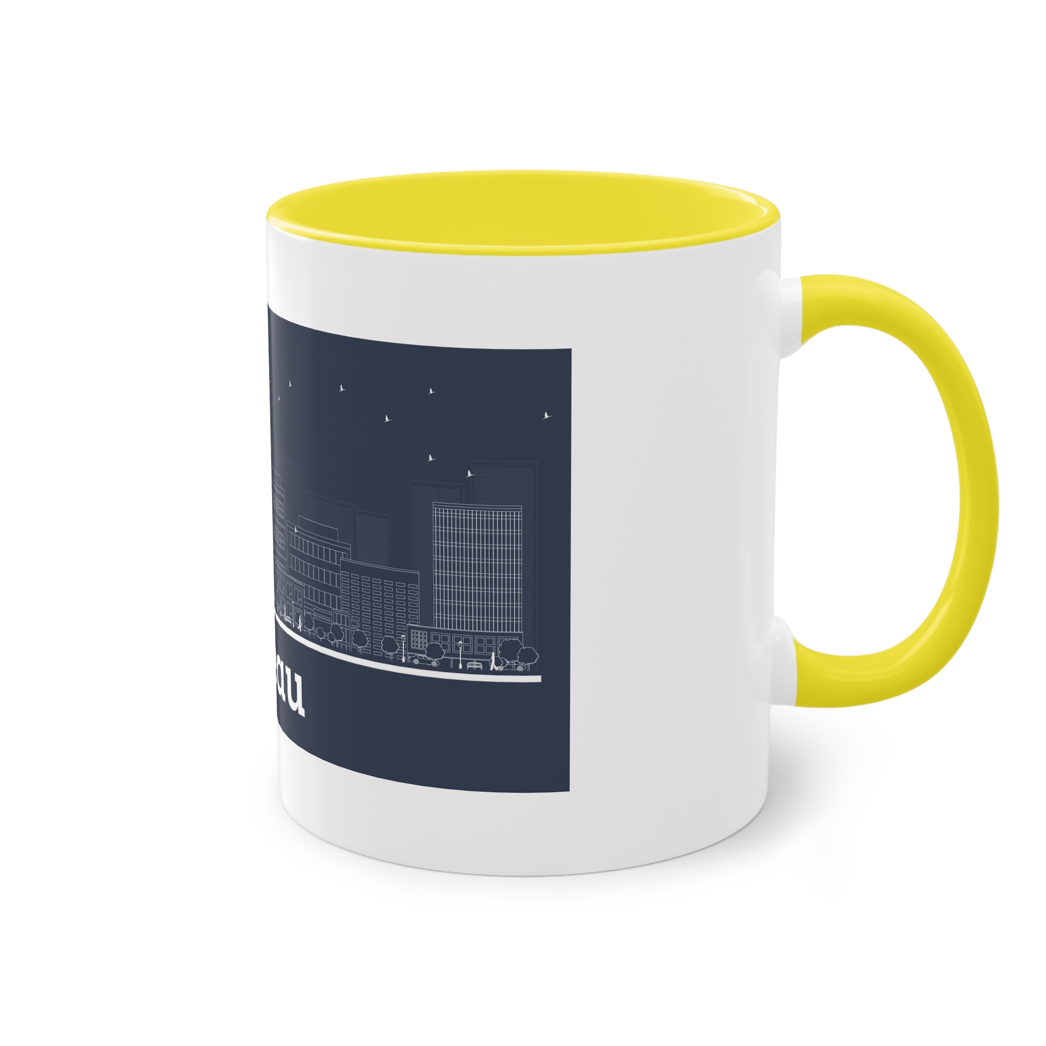 Juneau Outline Inverse Two Tone Coffee Mug 11oz - Image 24