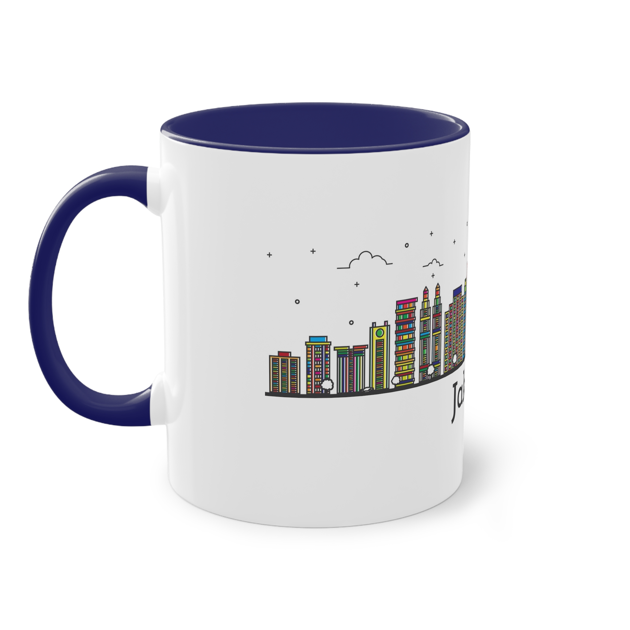 Jakarta Outline Bold Color Two Tone Coffee Mug 11oz - Image 43