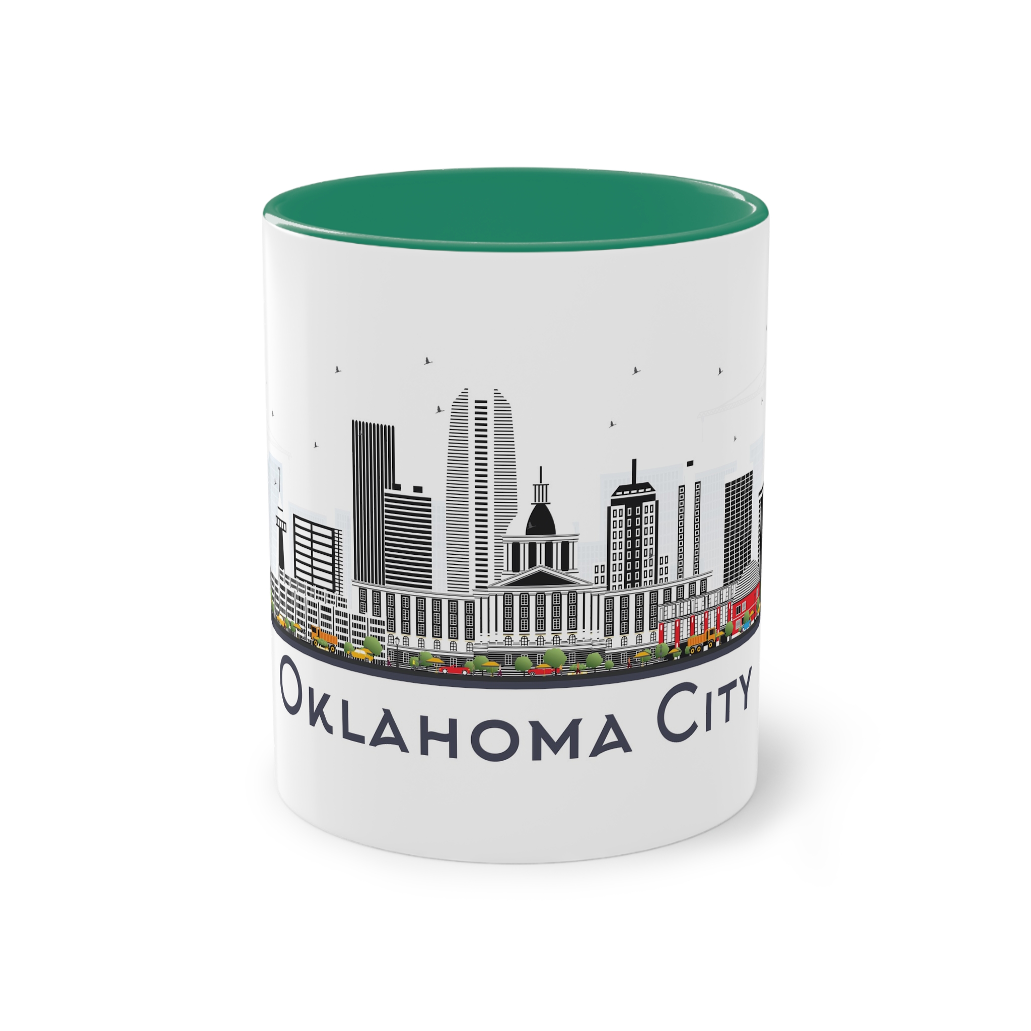 Oklahoma City Isolated Two Tone Coffee Mug 11oz - Image 29
