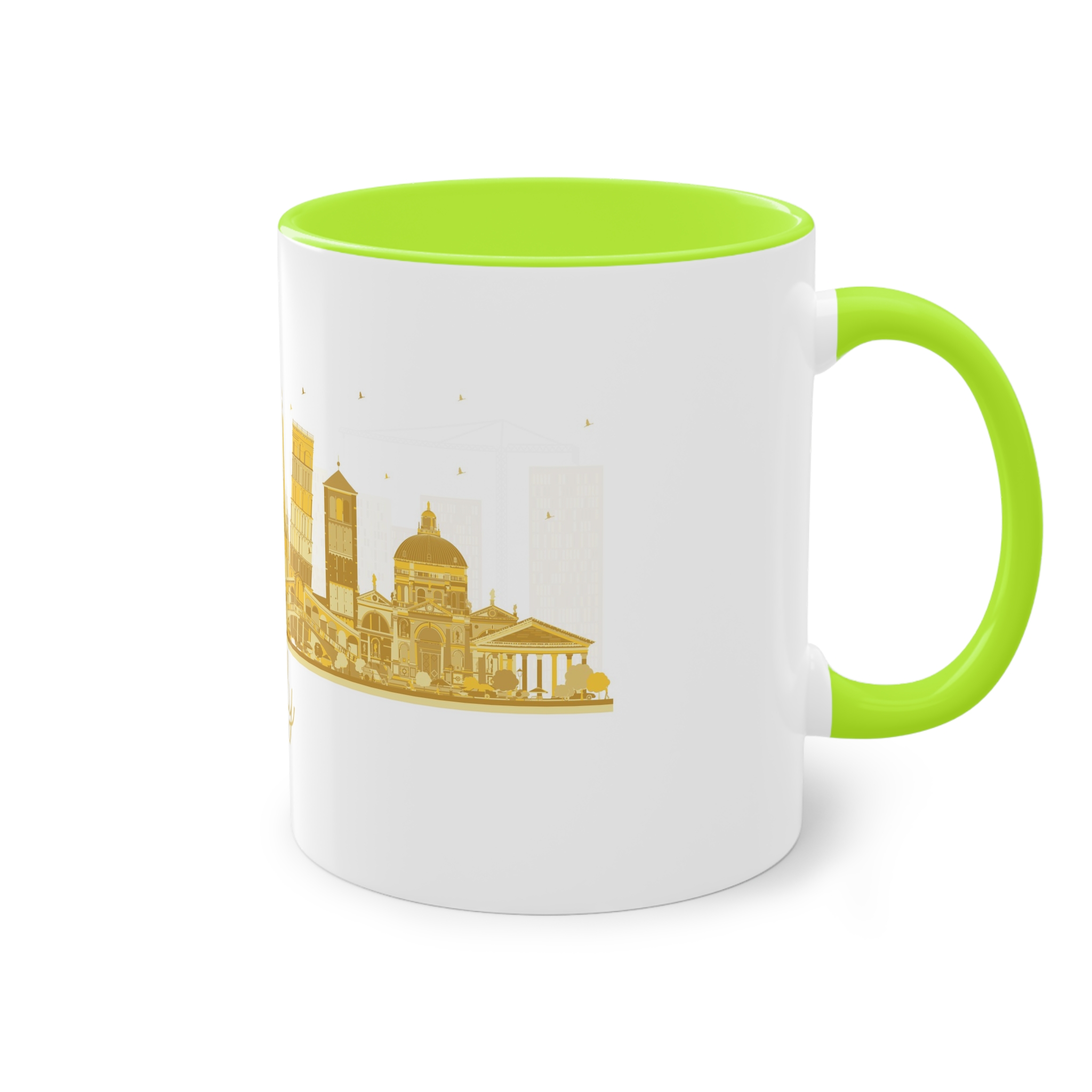 Italy Silhouette Golden 1 Two Tone Coffee Mug 11oz - Image 28