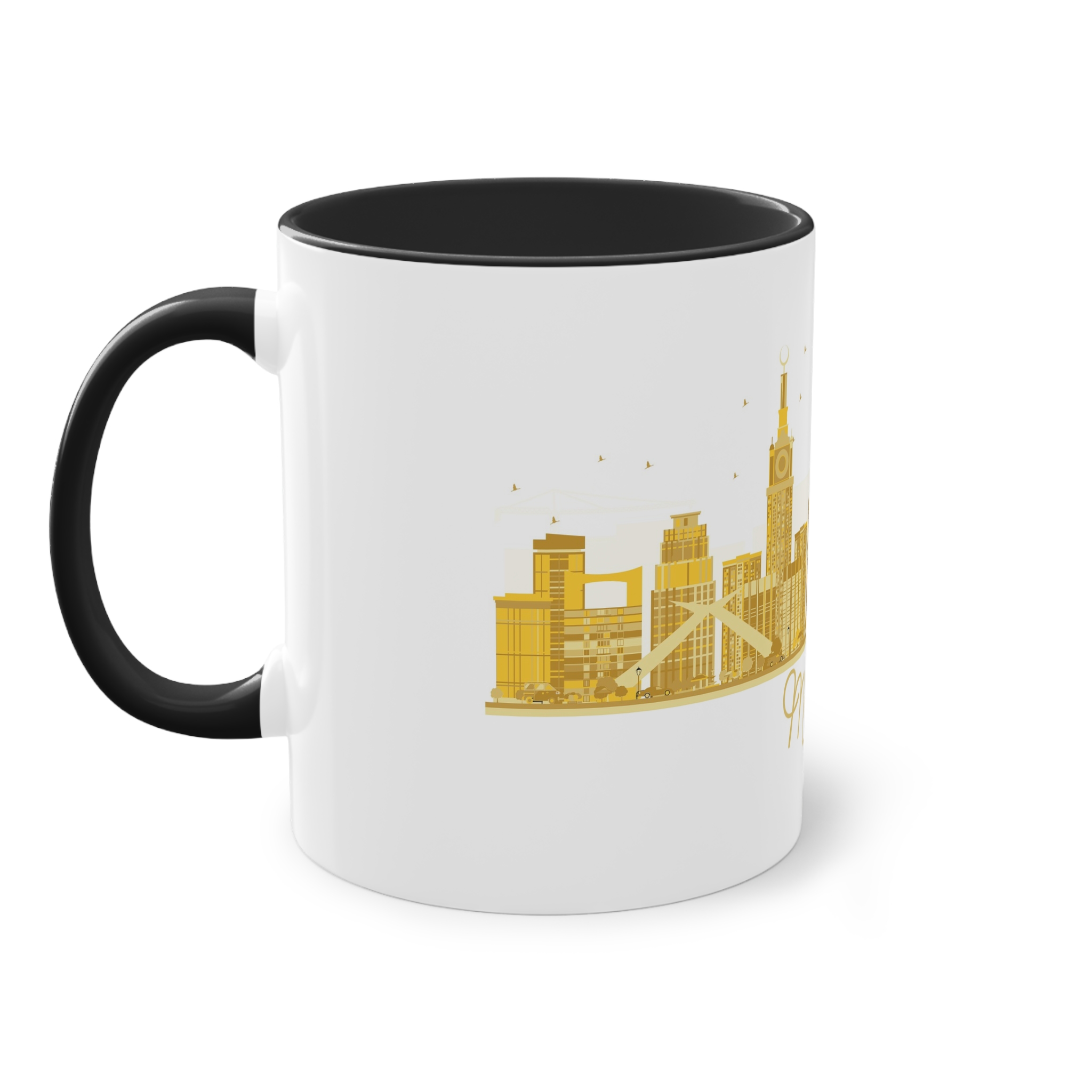 Mecca Golden Silhouette 1 Two Tone Coffee Mug 11oz - Image 11
