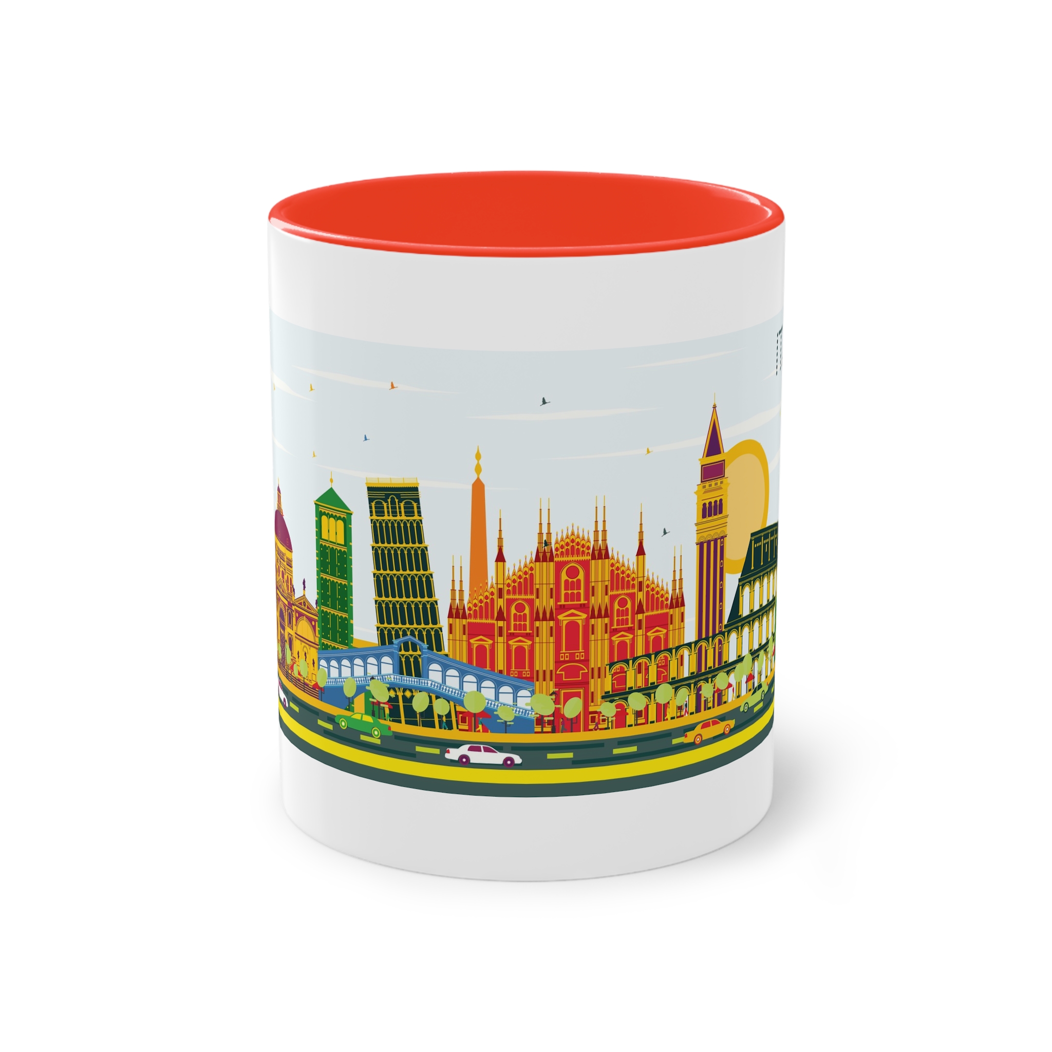 Italy Color Two Tone Coffee Mug 11oz