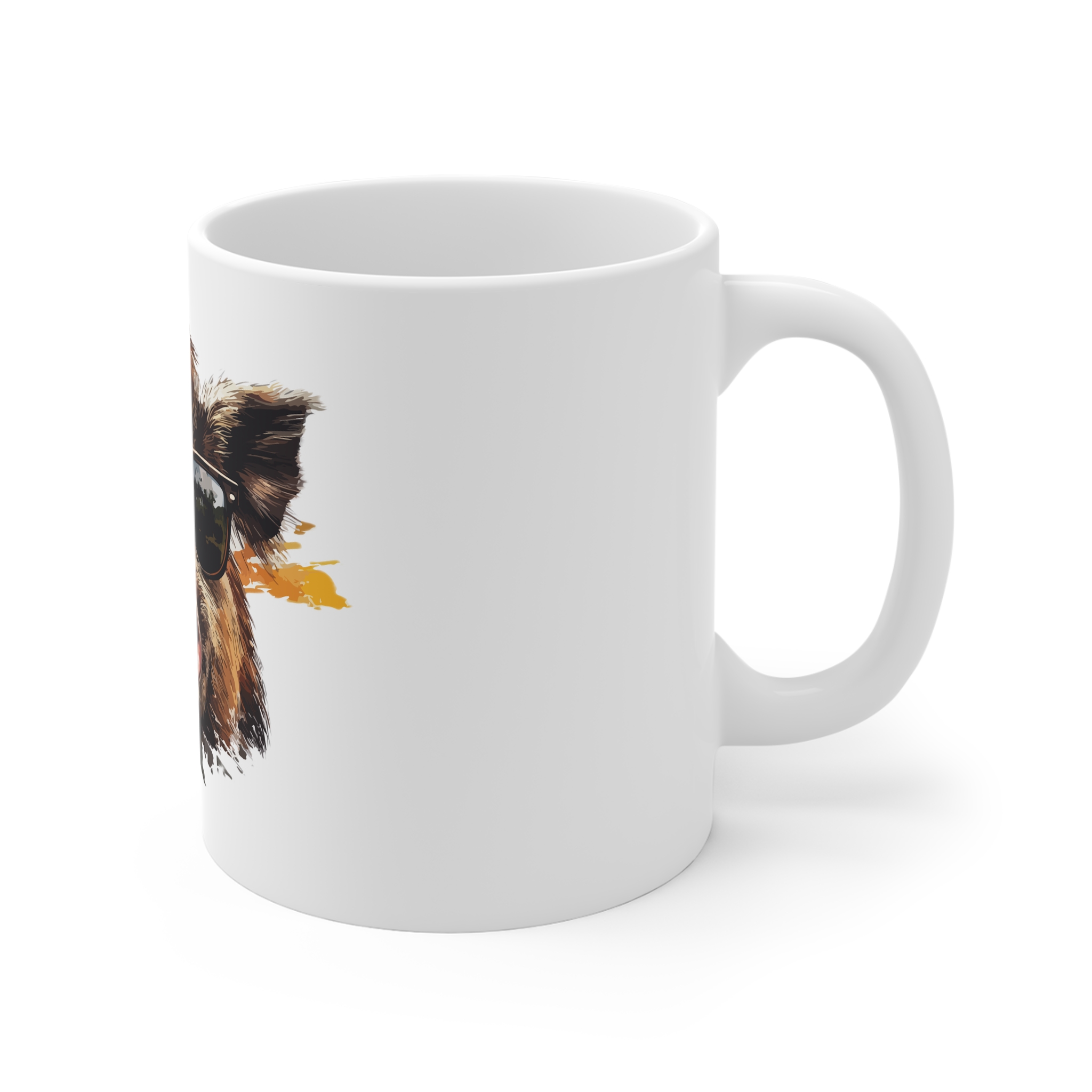 Pig With Sunglasses 11oz White Mug - Image 3