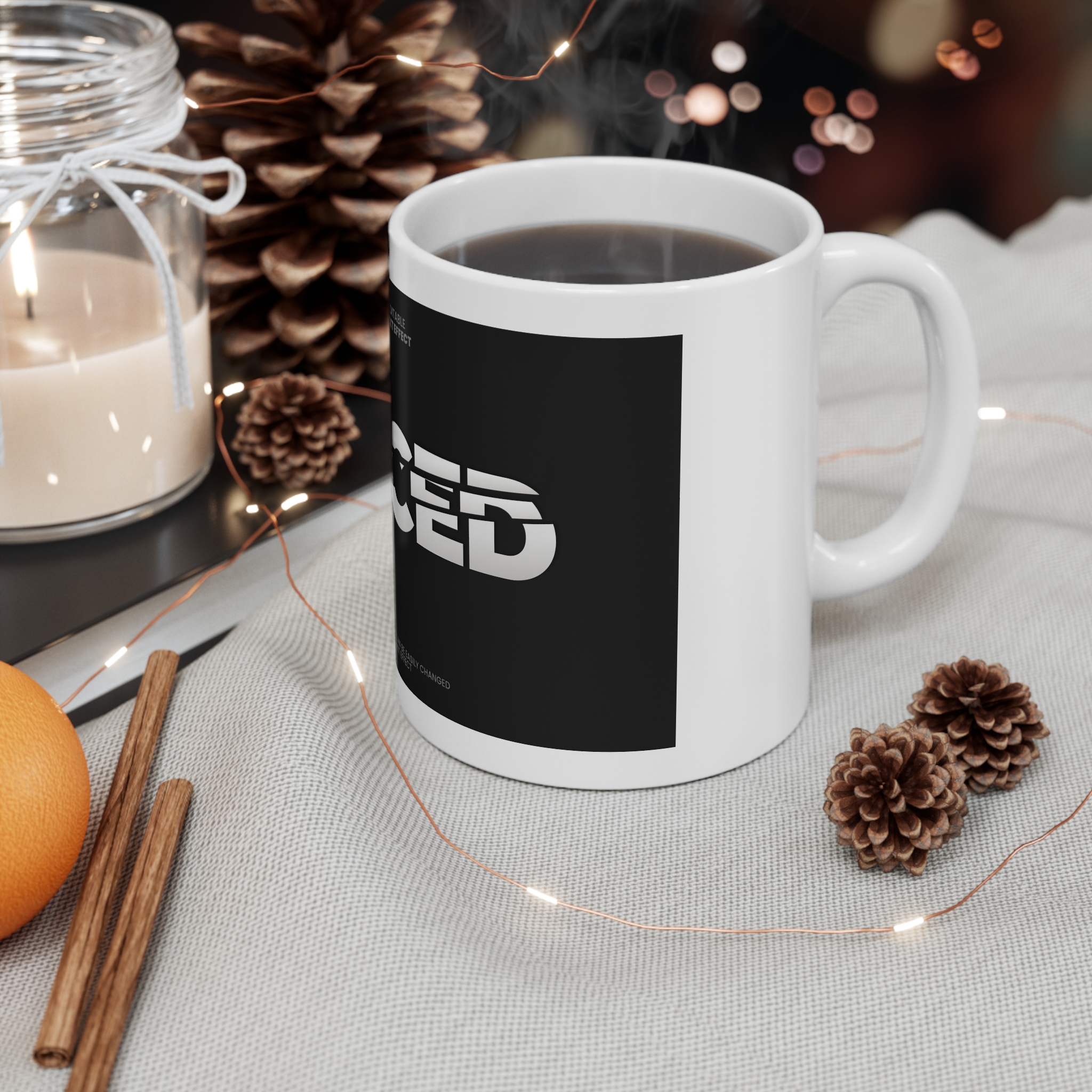 Sliced Text Effect 2 11oz White Mug - Image 4