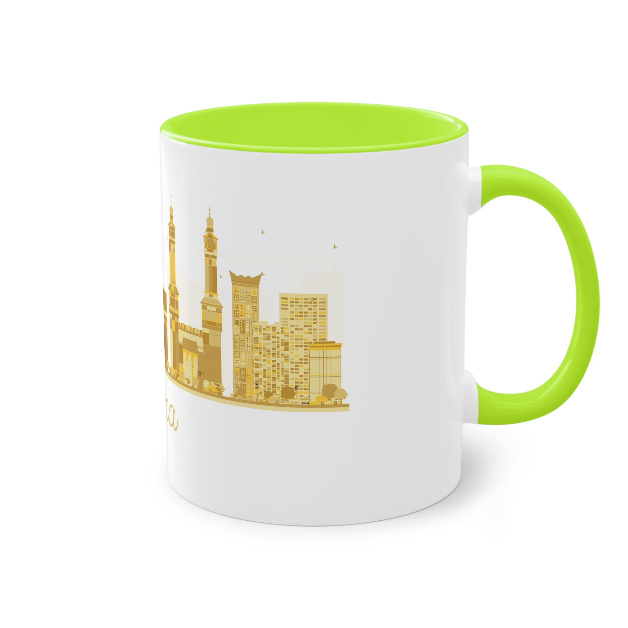 Mecca Golden Silhouette 1 Two Tone Coffee Mug 11oz - Image 28