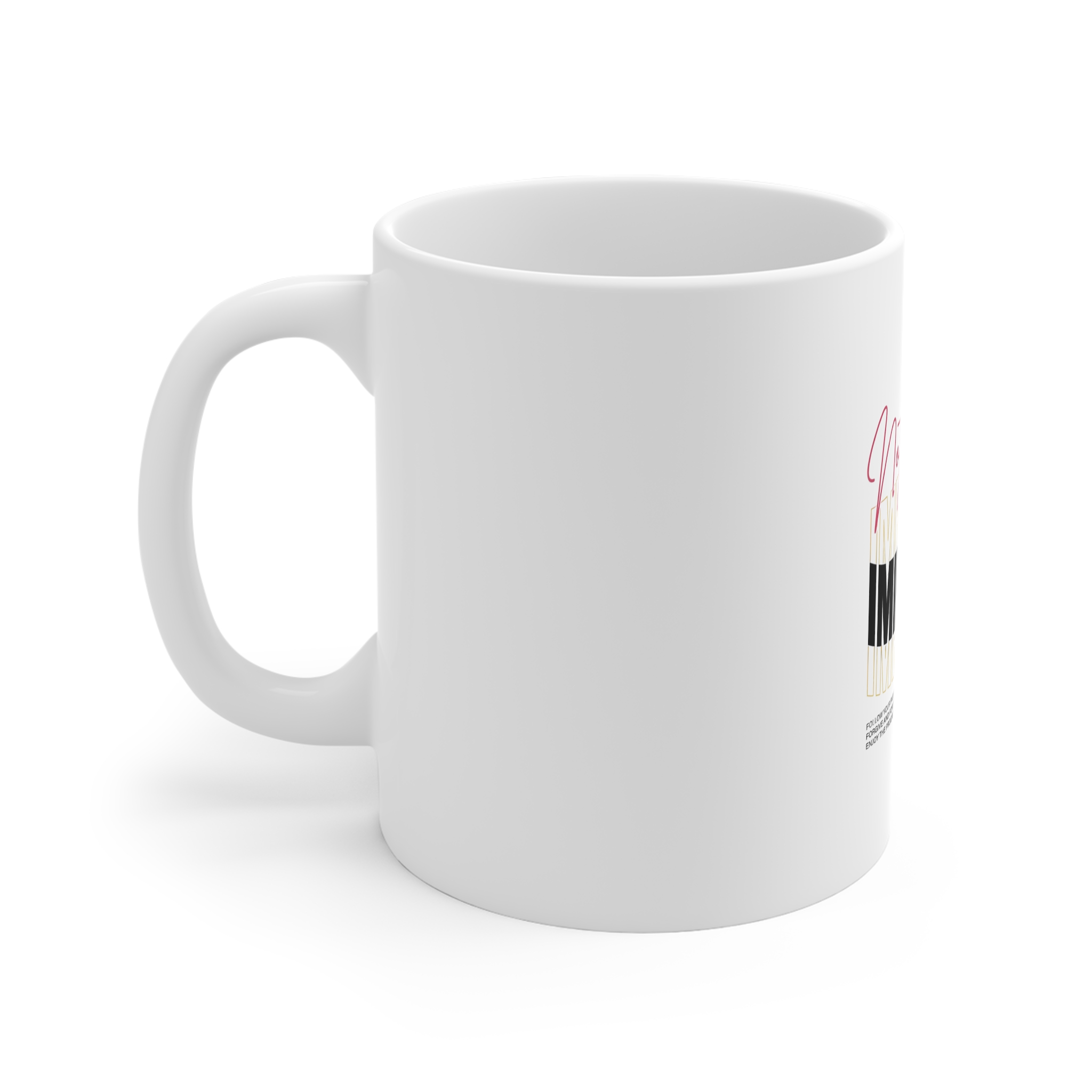 Nothing Is Impossible Inspirational Typography Creative Streetwear Concept Vector Graphic Design 11oz White Mug - Image 2
