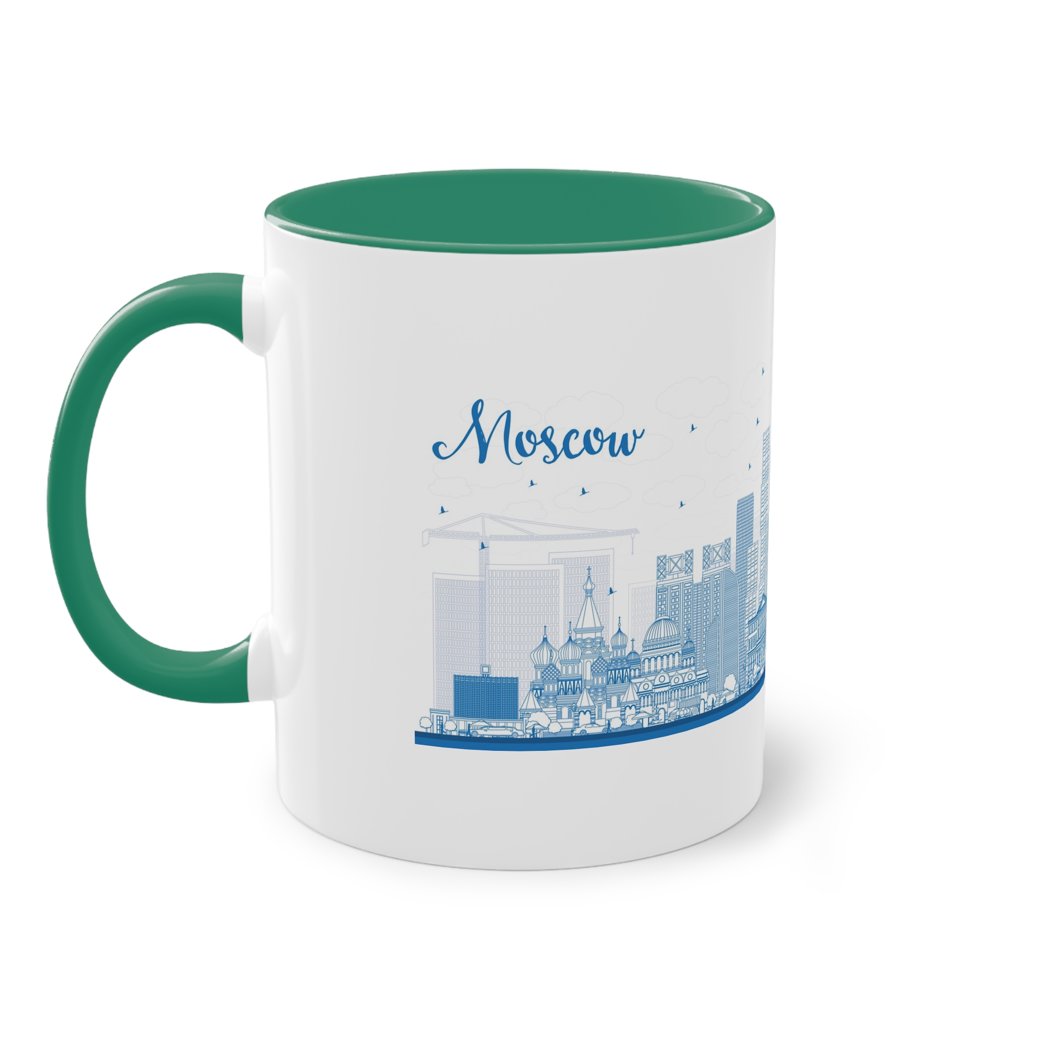 Moscow New Outline Two Tone Coffee Mug 11oz - Image 31