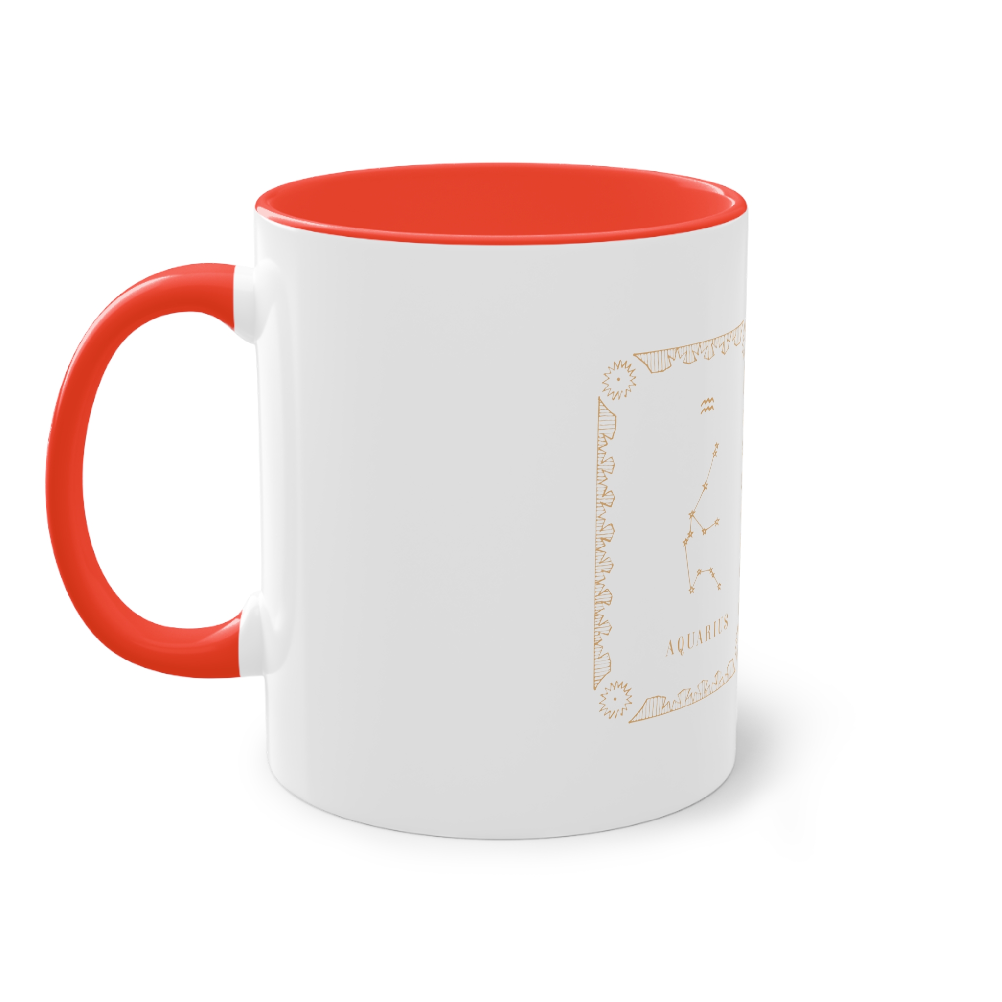 Aquarius Zodiac Two Tone Coffee Mug 11oz - Image 3