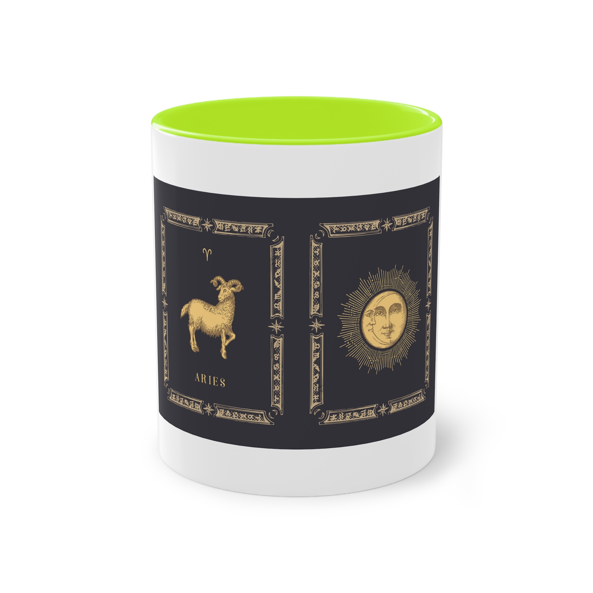 Aries Zodiac 3 Two Tone Coffee Mug 11oz - Image 25