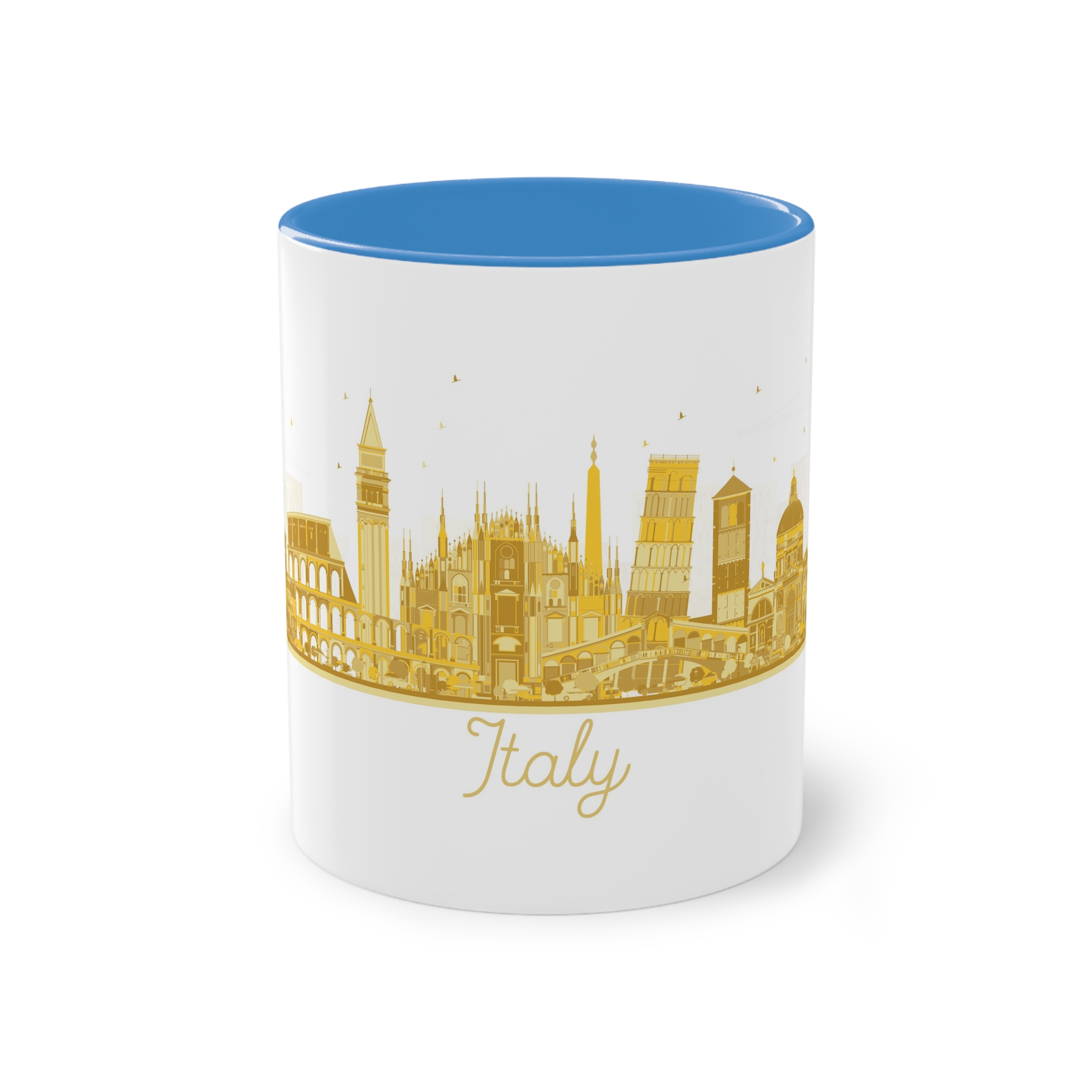 Italy Silhouette Golden 1 Two Tone Coffee Mug 11oz - Image 33