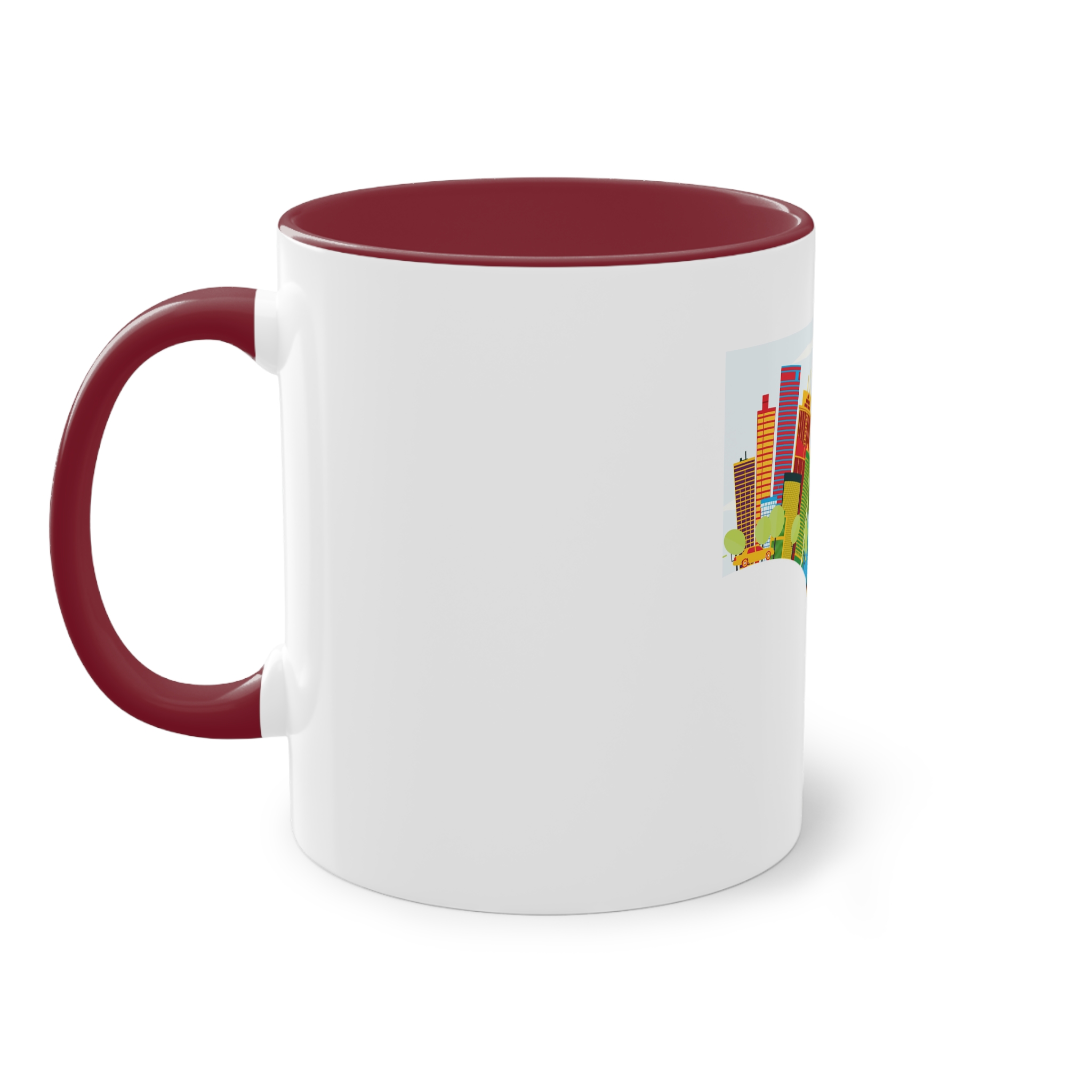 Panama Color Corner Cloud Two Tone Coffee Mug 11oz - Image 7