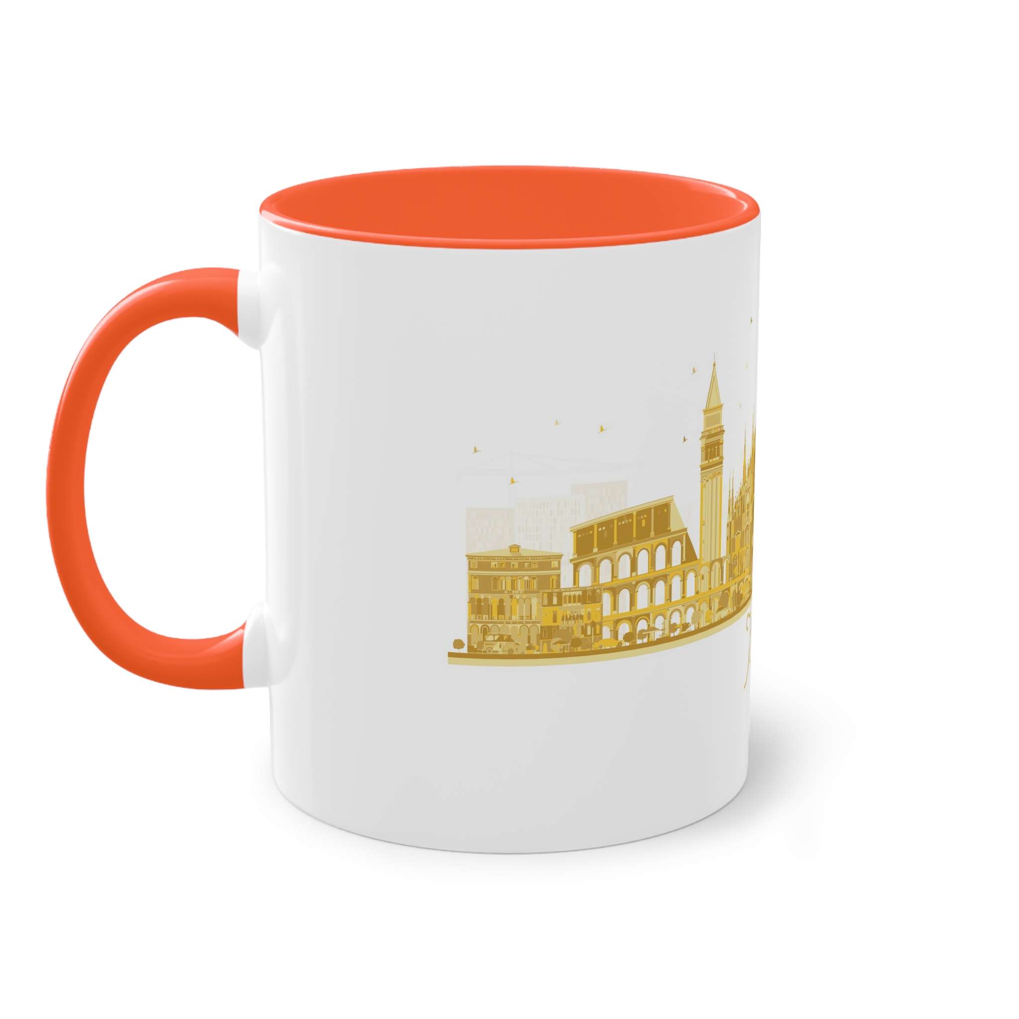 Italy Silhouette Golden 1 Two Tone Coffee Mug 11oz - Image 15