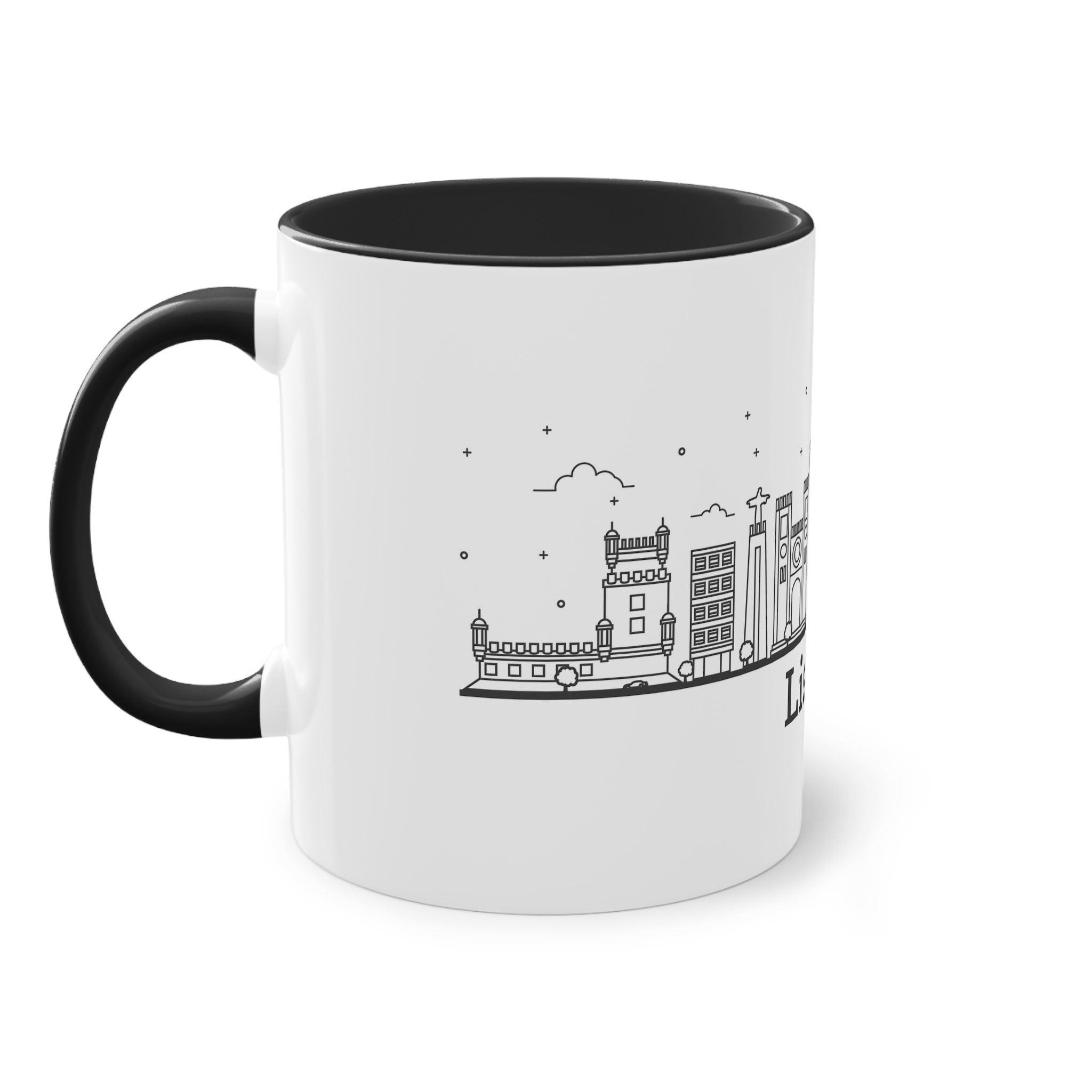 Lisbon Outline Bold Two Tone Coffee Mug 11oz - Image 11