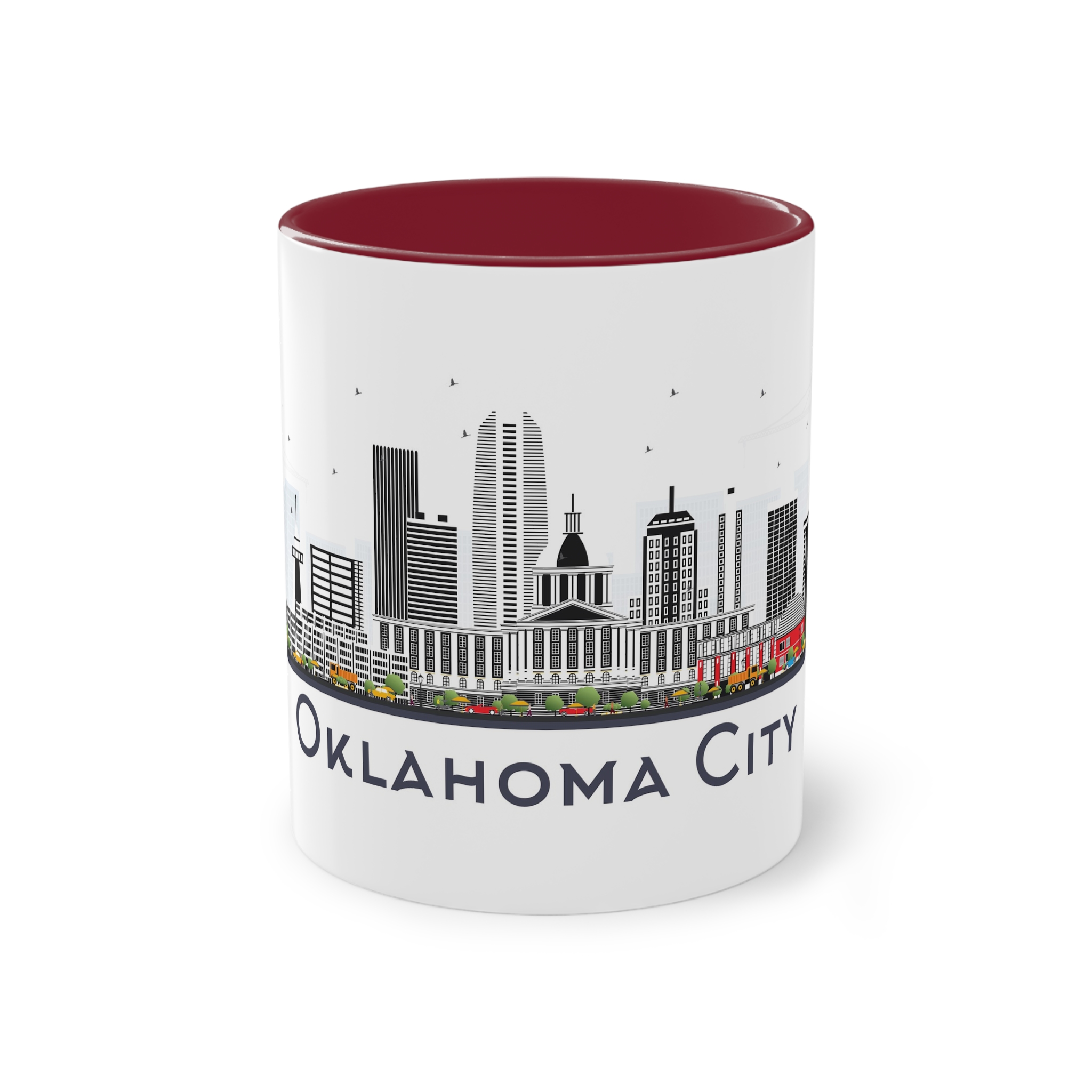 Oklahoma City Isolated Two Tone Coffee Mug 11oz - Image 5
