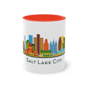 Salt Lake City Color Isolated Two Tone Coffee Mug 11oz