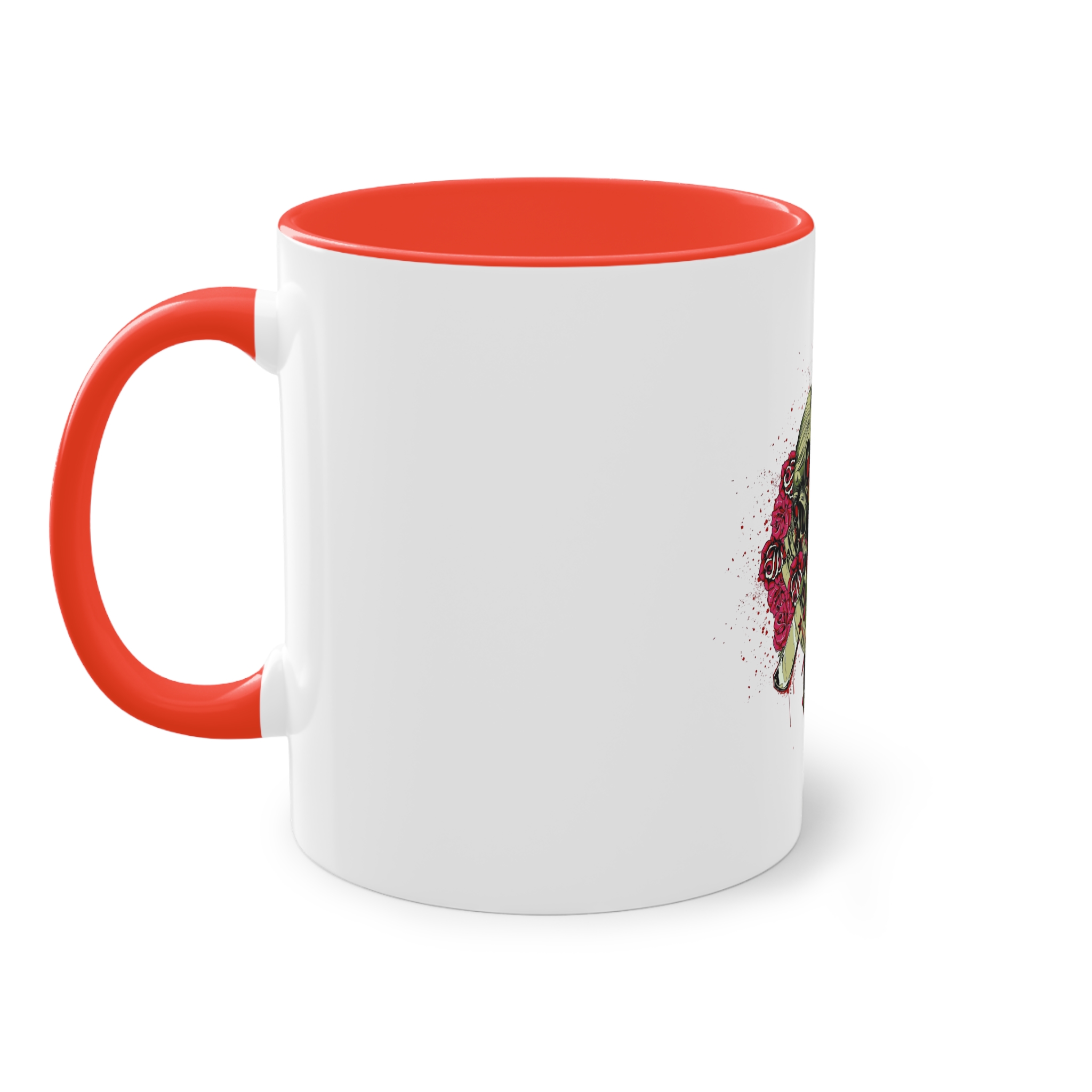 Back Back Zombie Skulls With Blades Knuckle Duster Two Tone Coffee Mug 11oz - Image 3