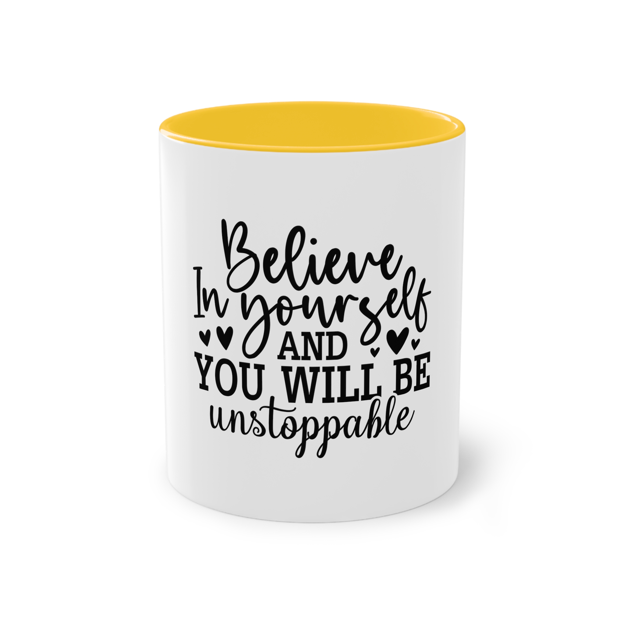 Believe Yourself You Will Be Unstoppable Two Tone Coffee Mug 11oz - Image 17