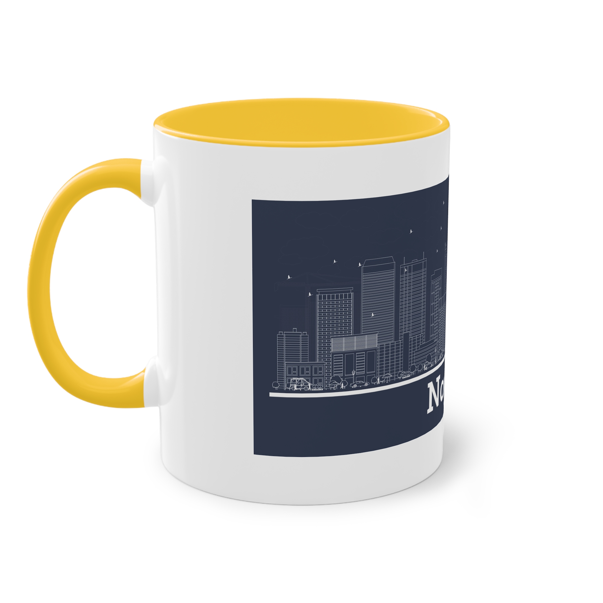 Nagoya Outline Inverse Two Tone Coffee Mug 11oz - Image 19