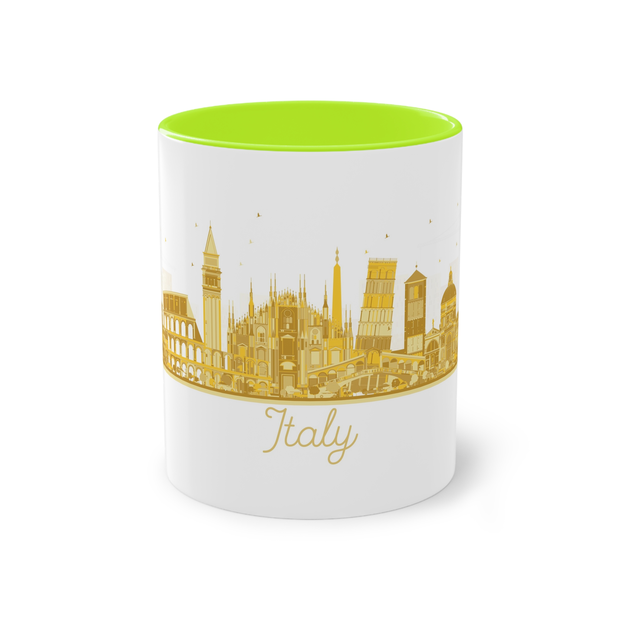 Italy Silhouette Golden 1 Two Tone Coffee Mug 11oz - Image 25