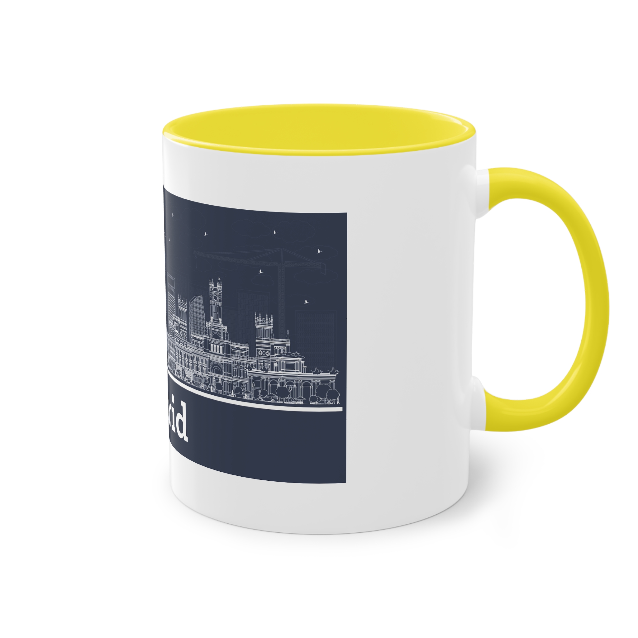 Madrid New Outline Inverse Two Tone Coffee Mug 11oz - Image 24