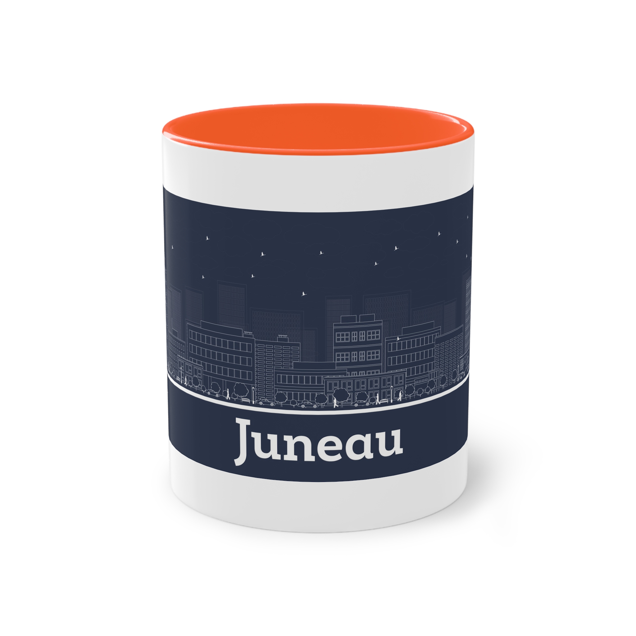 Juneau Outline Inverse Two Tone Coffee Mug 11oz - Image 13
