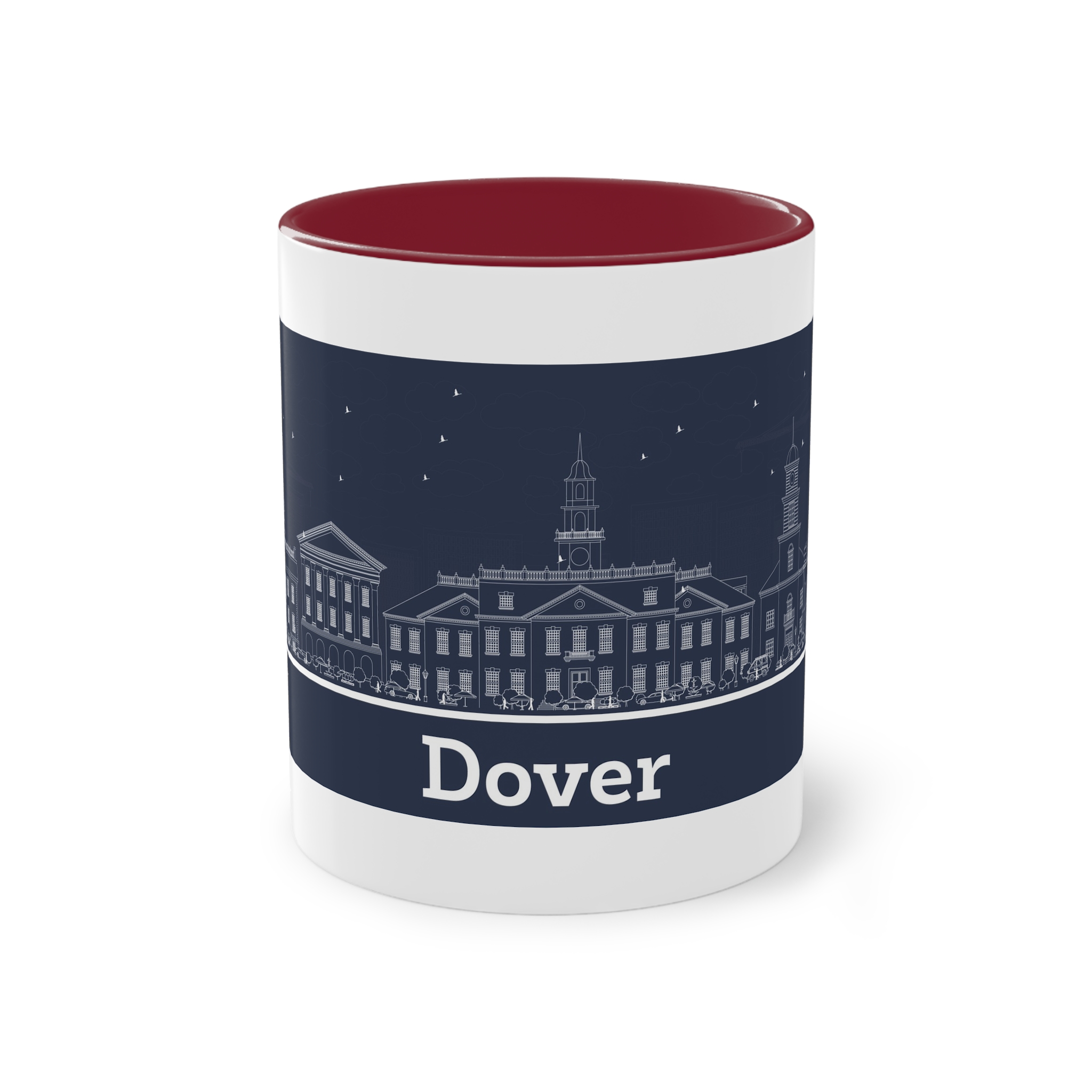 Dover Outline Inverse Two Tone Coffee Mug 11oz - Image 5
