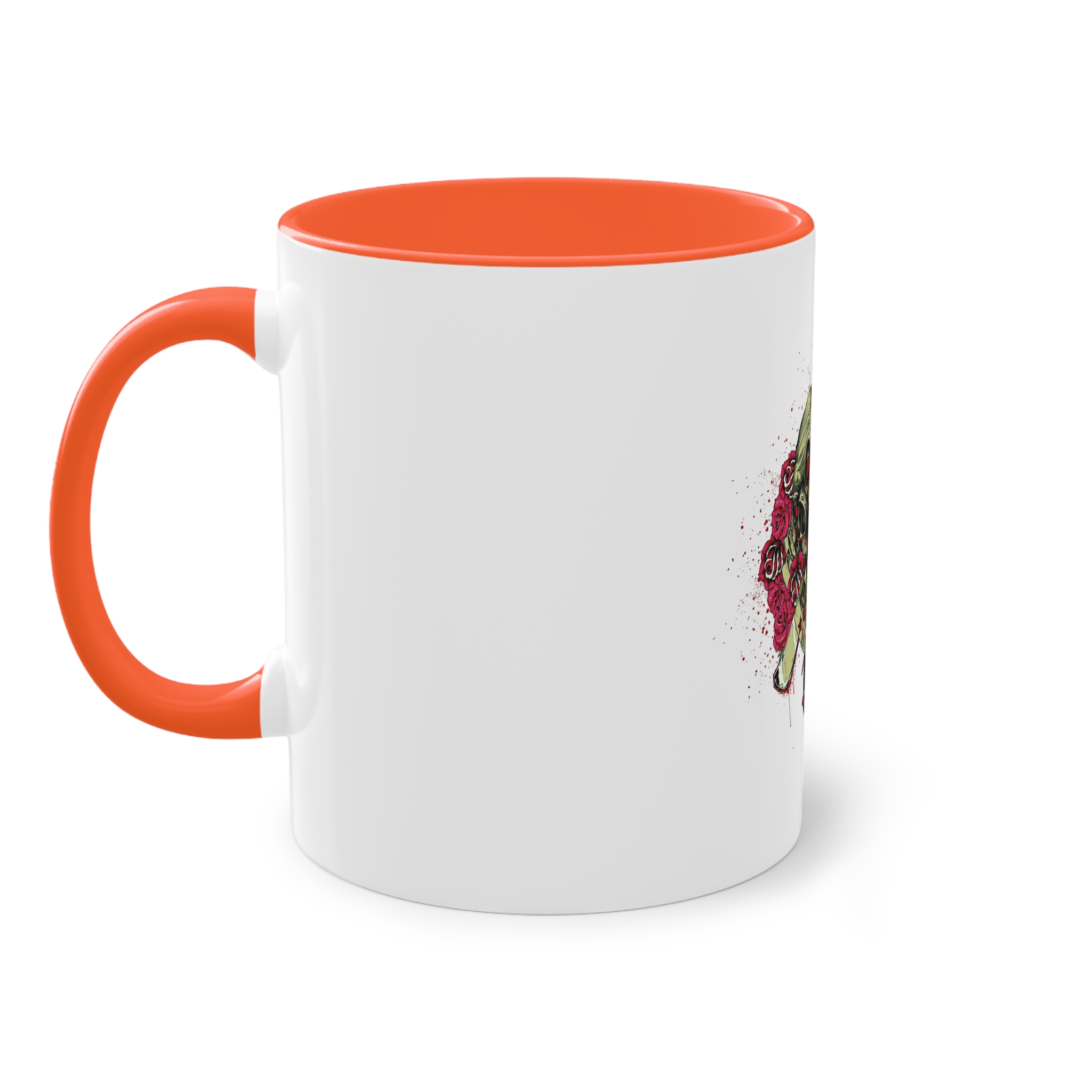 Back Back Zombie Skulls With Blades Knuckle Duster Two Tone Coffee Mug 11oz - Image 15