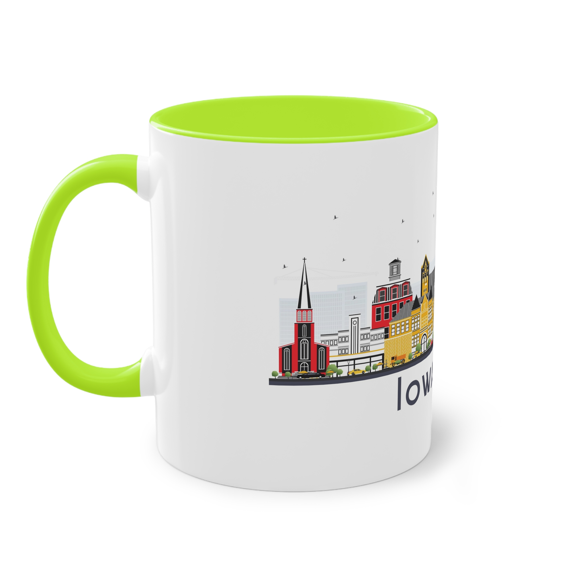 Iowa City Isolated Two Tone Coffee Mug 11oz - Image 27