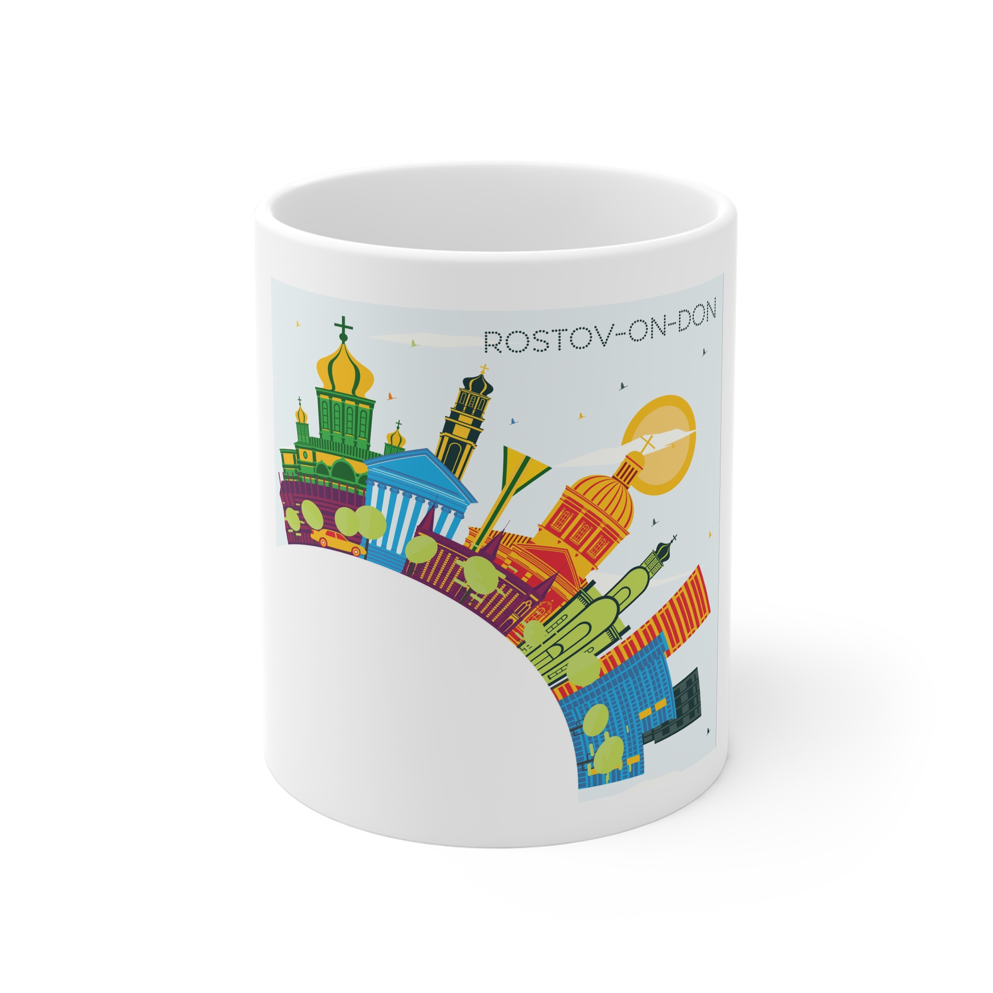 Rostov On Don Color Corner Cloud 11oz White Mug
