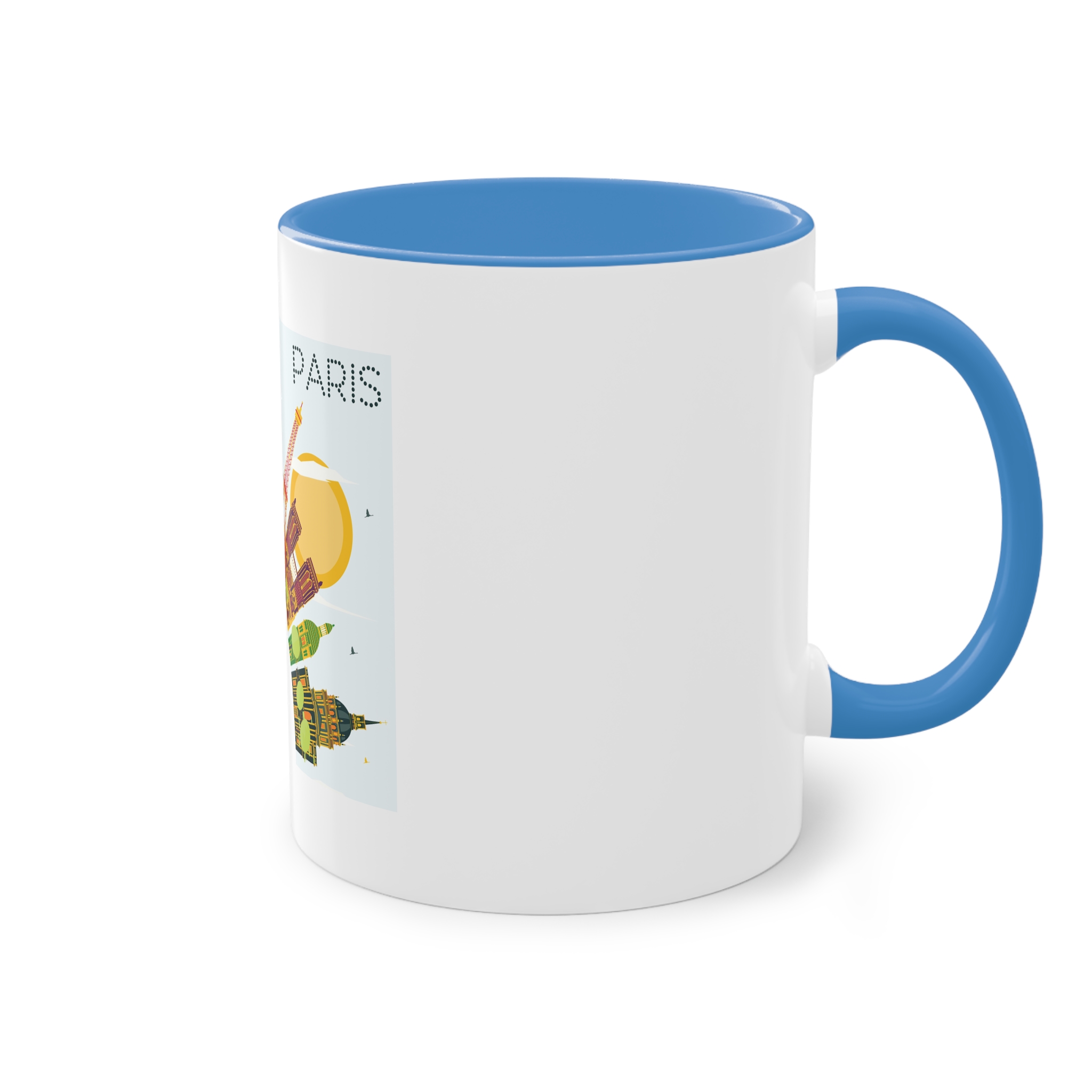 Paris Color Corner Cloud Two Tone Coffee Mug 11oz - Image 36