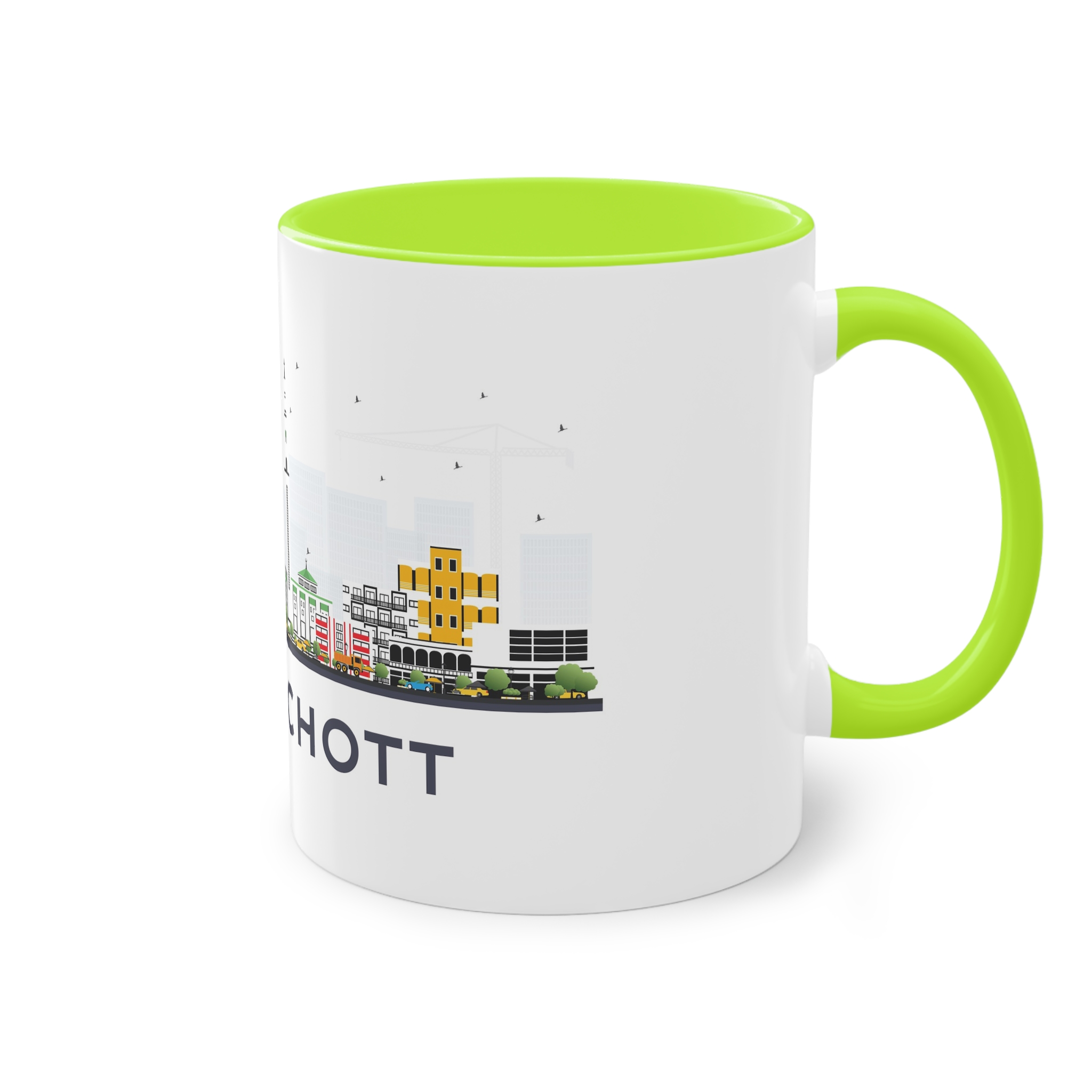 Nouakchott Isolated Two Tone Coffee Mug 11oz - Image 28