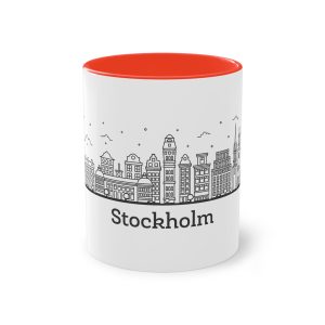 Stockholm Outline Bold Two Tone Coffee Mug 11oz
