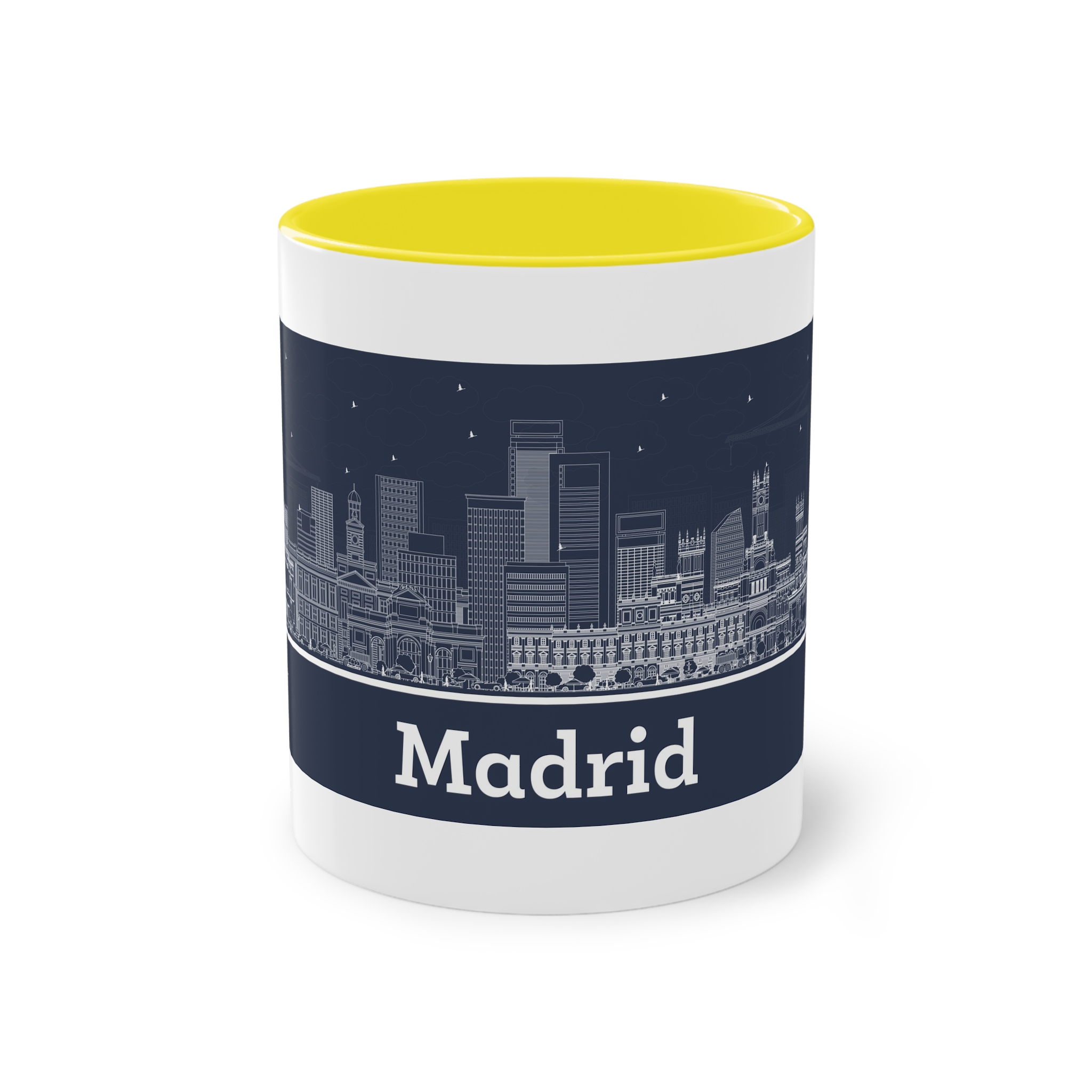 Madrid New Outline Inverse Two Tone Coffee Mug 11oz - Image 21