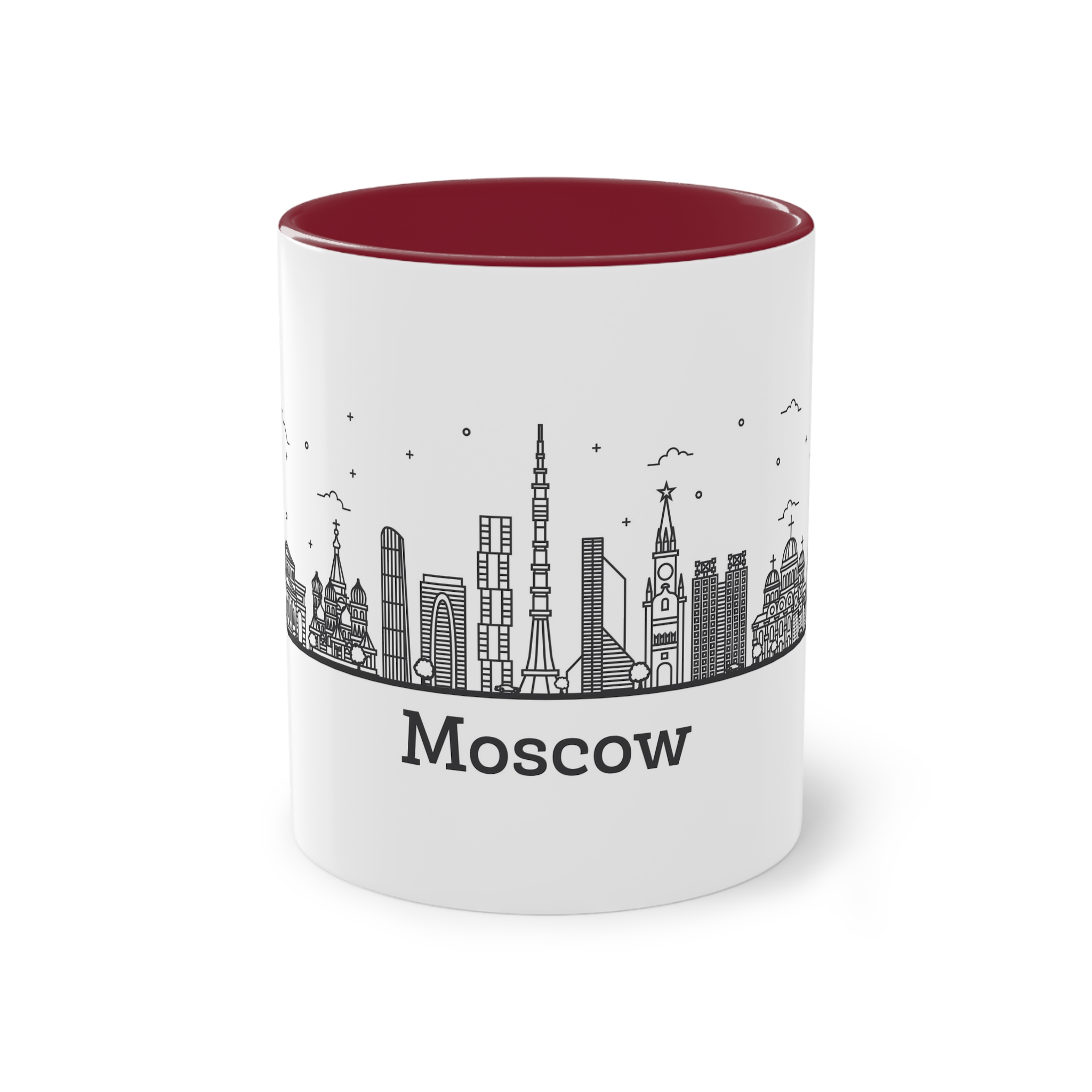 Moscow Outline Bold Two Tone Coffee Mug 11oz - Image 5