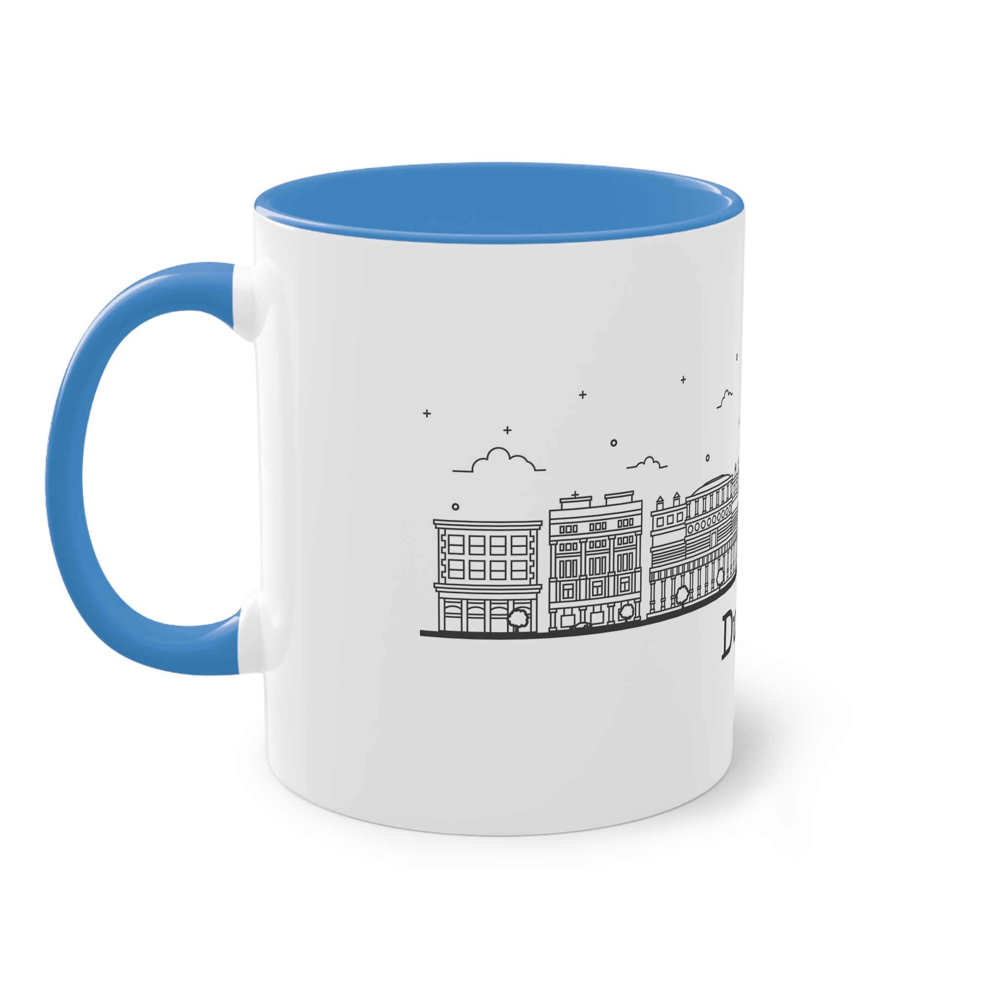 Dublin Outline Bold Two Tone Coffee Mug 11oz - Image 35