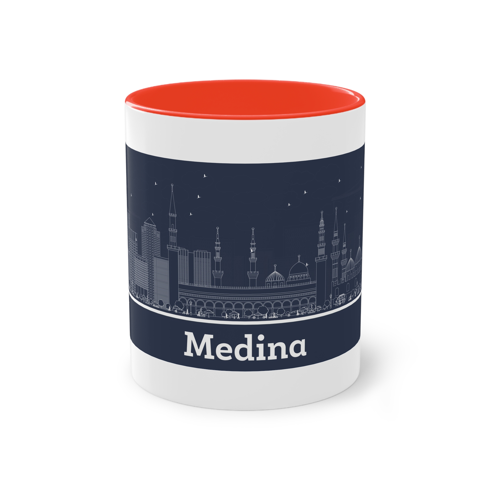 Medina Outline Inverse Two Tone Coffee Mug 11oz