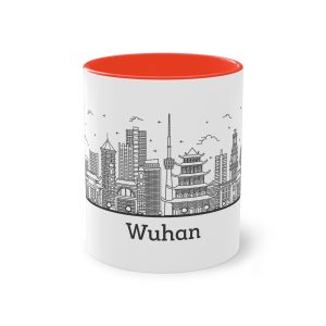 Wuhan Outline Bold Two Tone Coffee Mug 11oz