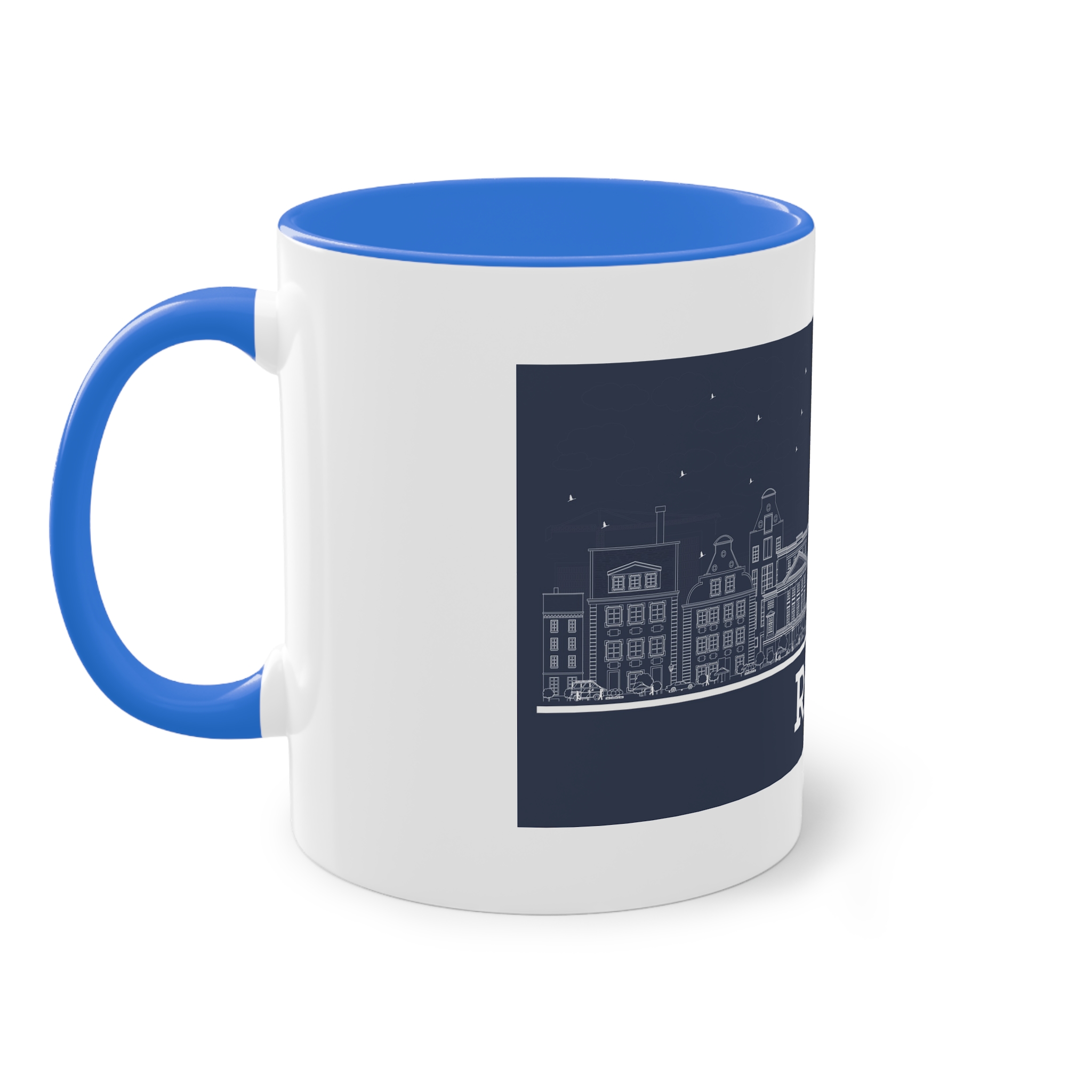 Riga Outline Inverse Two Tone Coffee Mug 11oz - Image 39