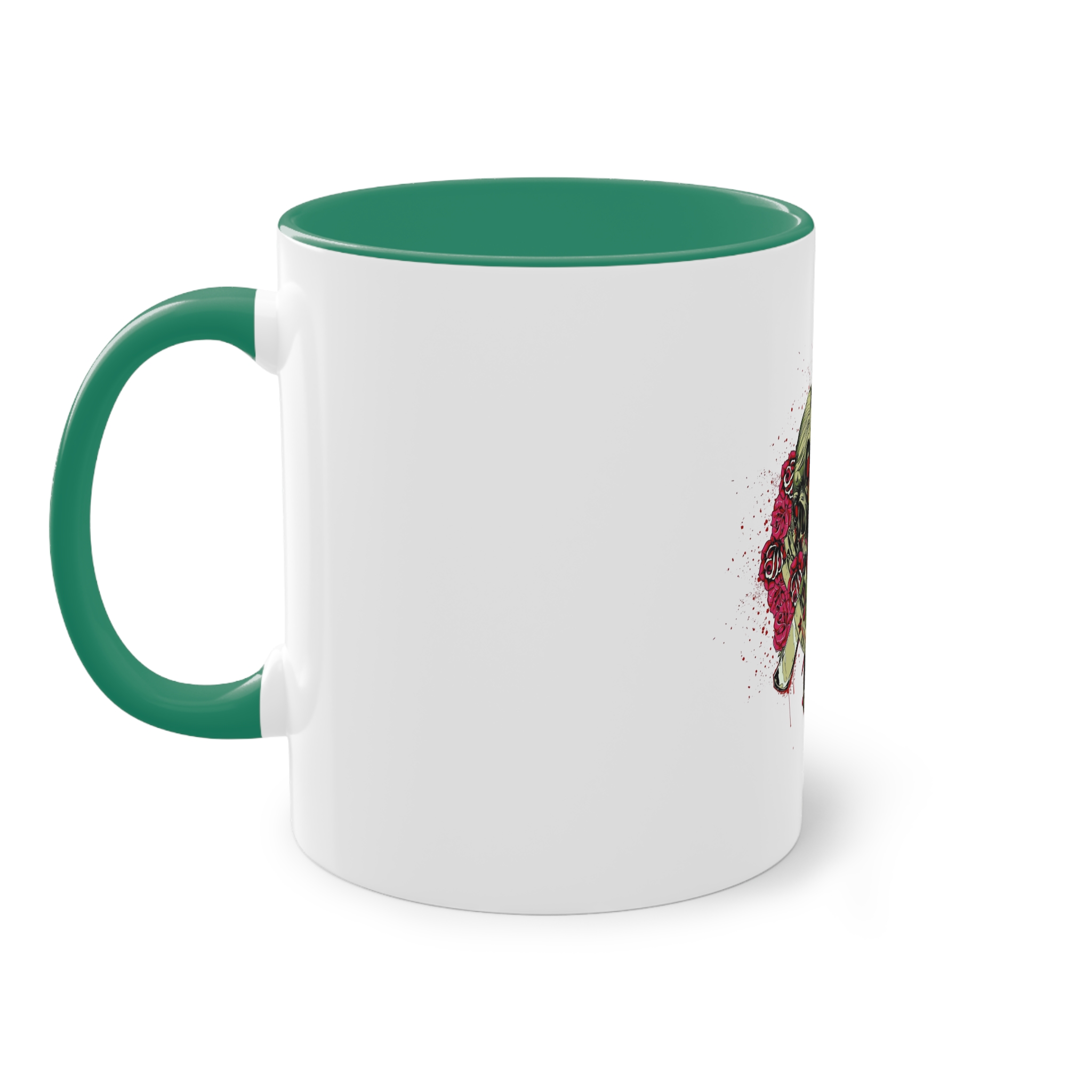 Back Back Zombie Skulls With Blades Knuckle Duster Two Tone Coffee Mug 11oz - Image 31