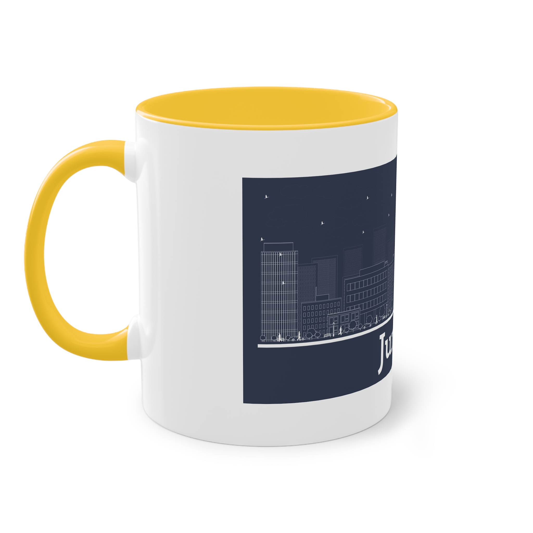 Juneau Outline Inverse Two Tone Coffee Mug 11oz - Image 19
