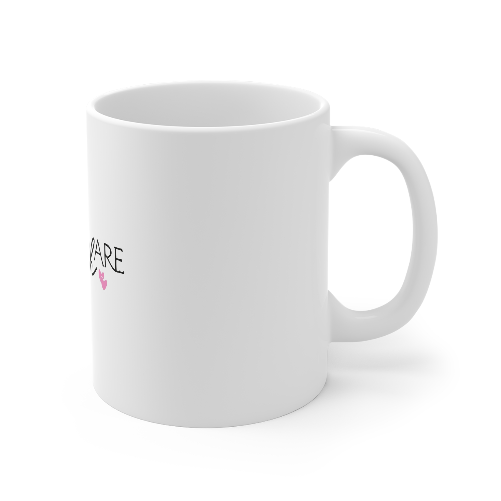 Pink Heart With Words You Are Enough It 11oz White Mug - Image 3