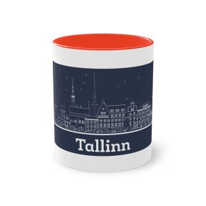 Tallinn Outline Inverse Two Tone Coffee Mug 11oz
