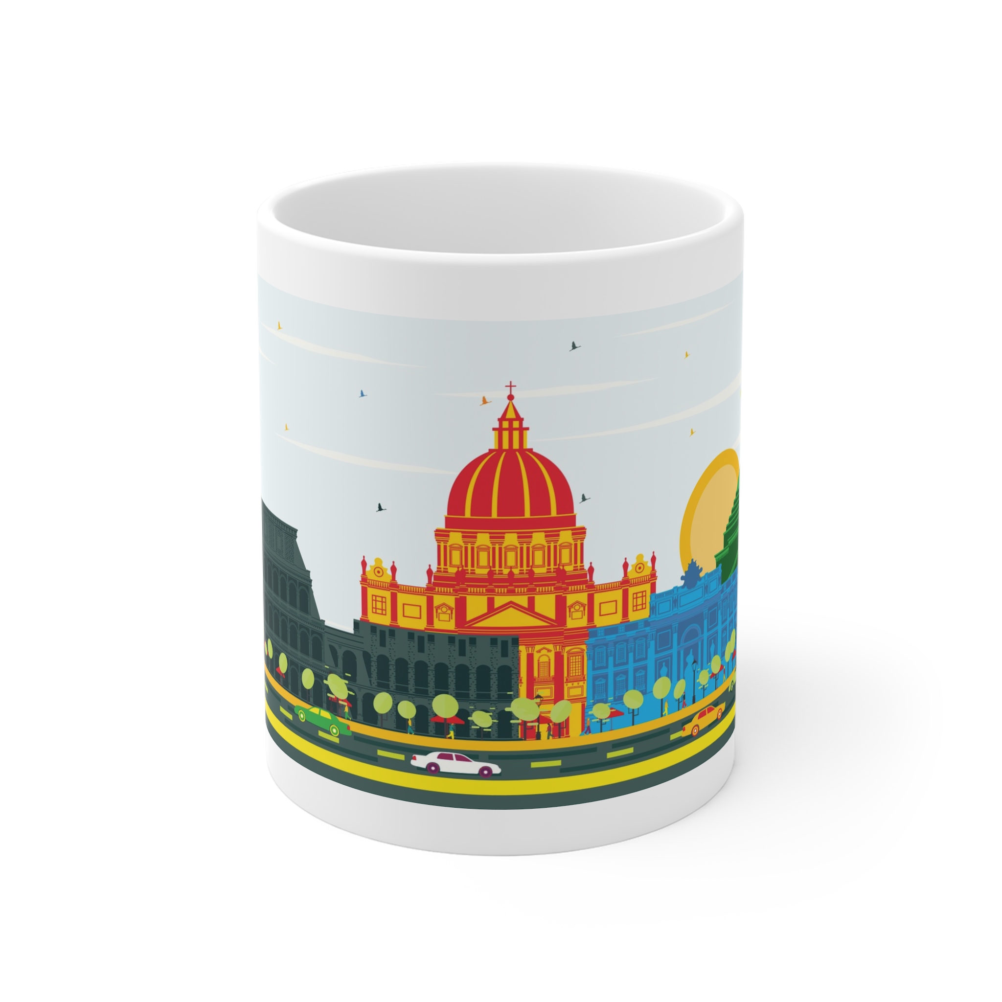 Rome New Color 11oz White Mug