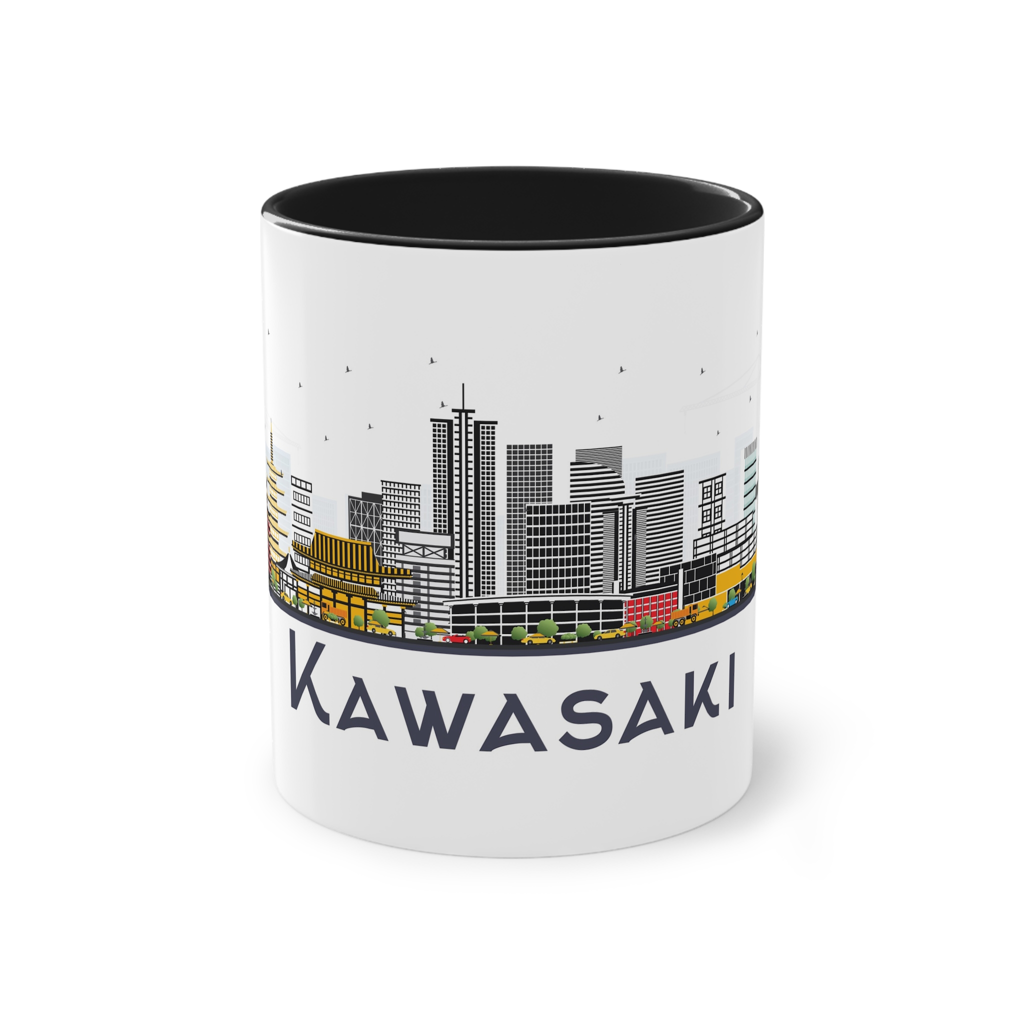 Kawasaki Isolated Two Tone Coffee Mug 11oz - Image 9