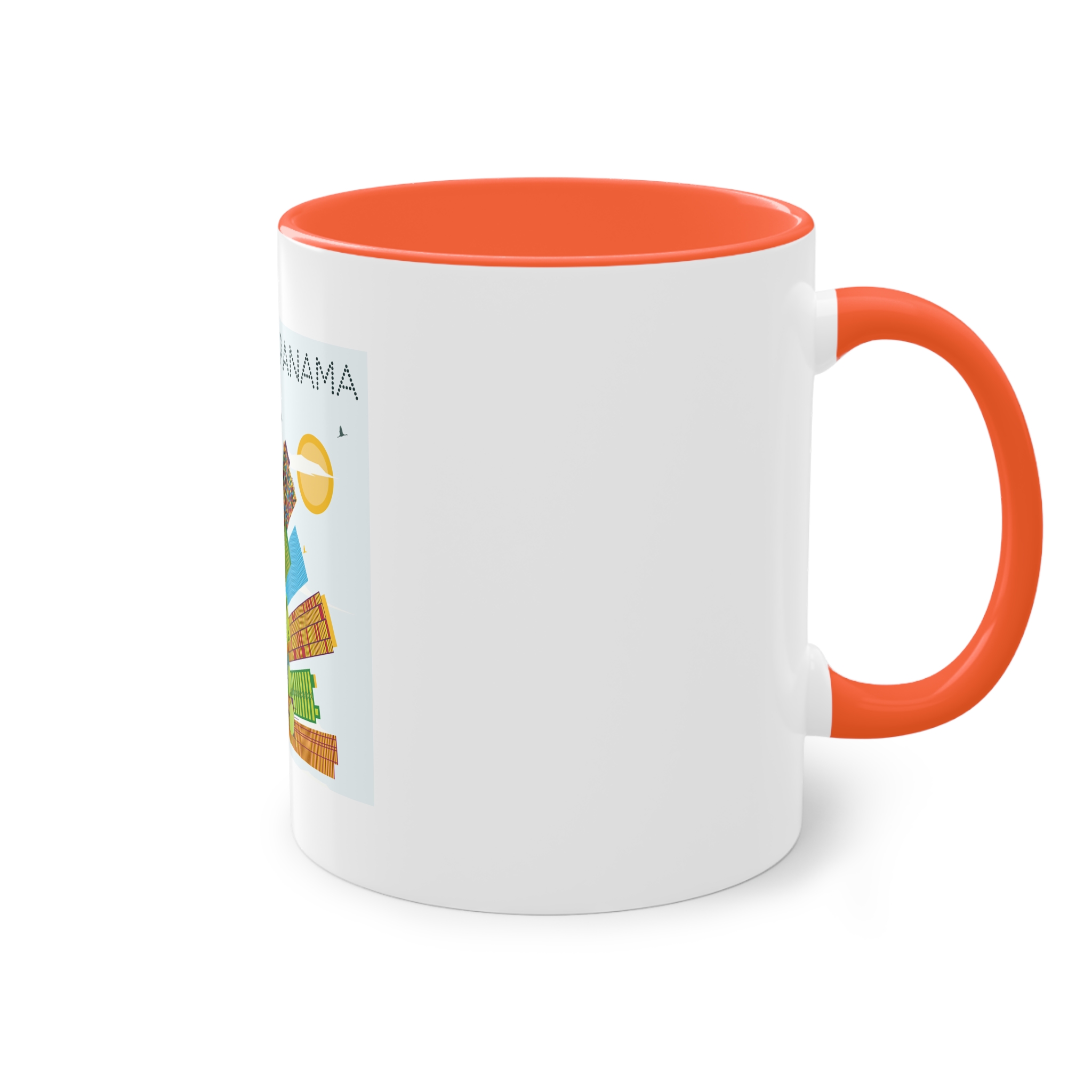 Panama Color Corner Cloud Two Tone Coffee Mug 11oz - Image 16