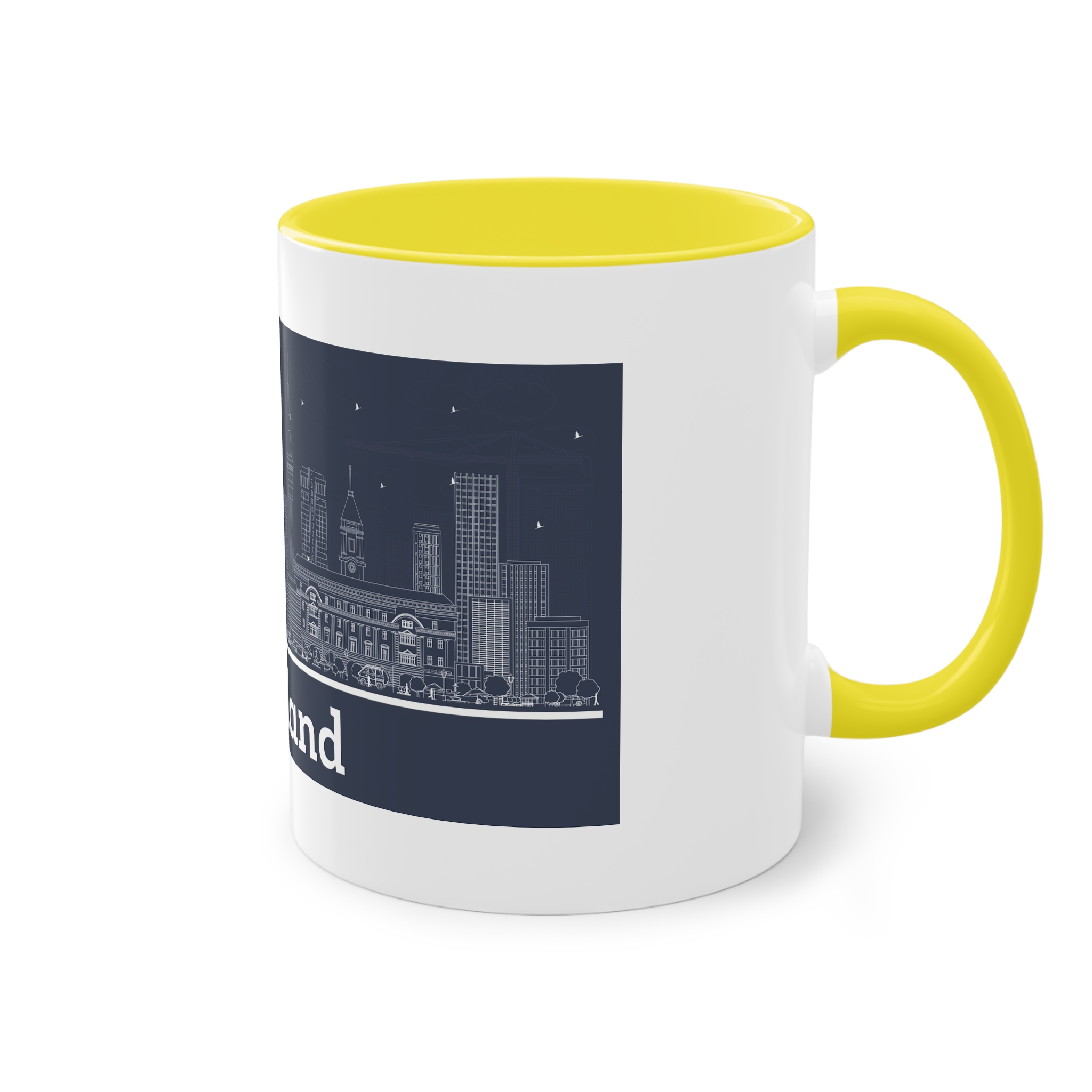 Auckland Outline Inverse Two Tone Coffee Mug 11oz - Image 24