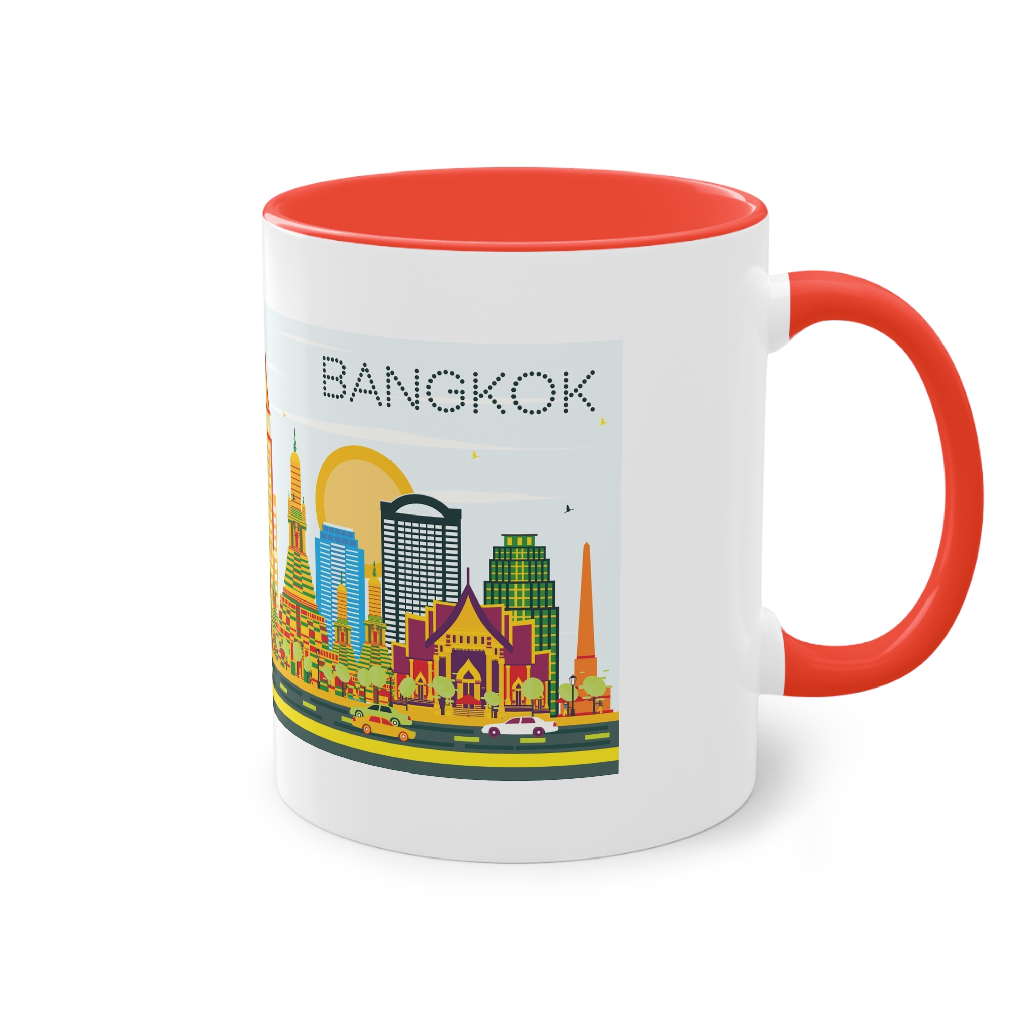 Bangkok Color Two Tone Coffee Mug 11oz - Image 4