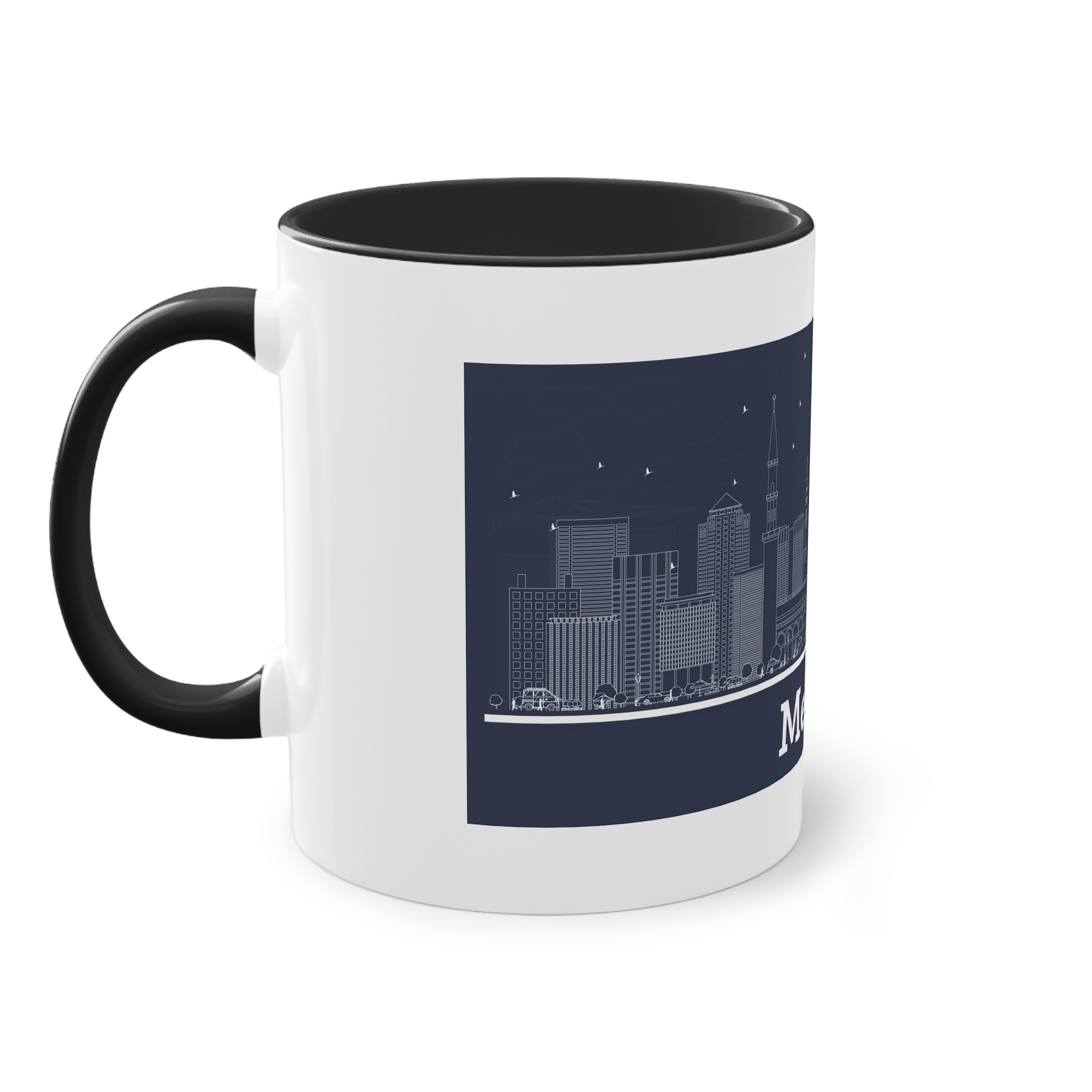 Medina Outline Inverse Two Tone Coffee Mug 11oz - Image 11